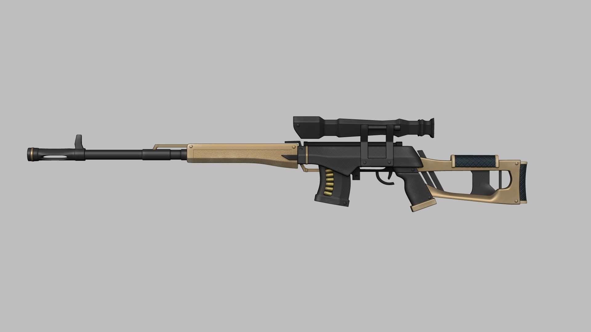 20 Sci-Fi Guns - Weaponry - Rifles Sniper Assault Submachine 3D Model Collection_94