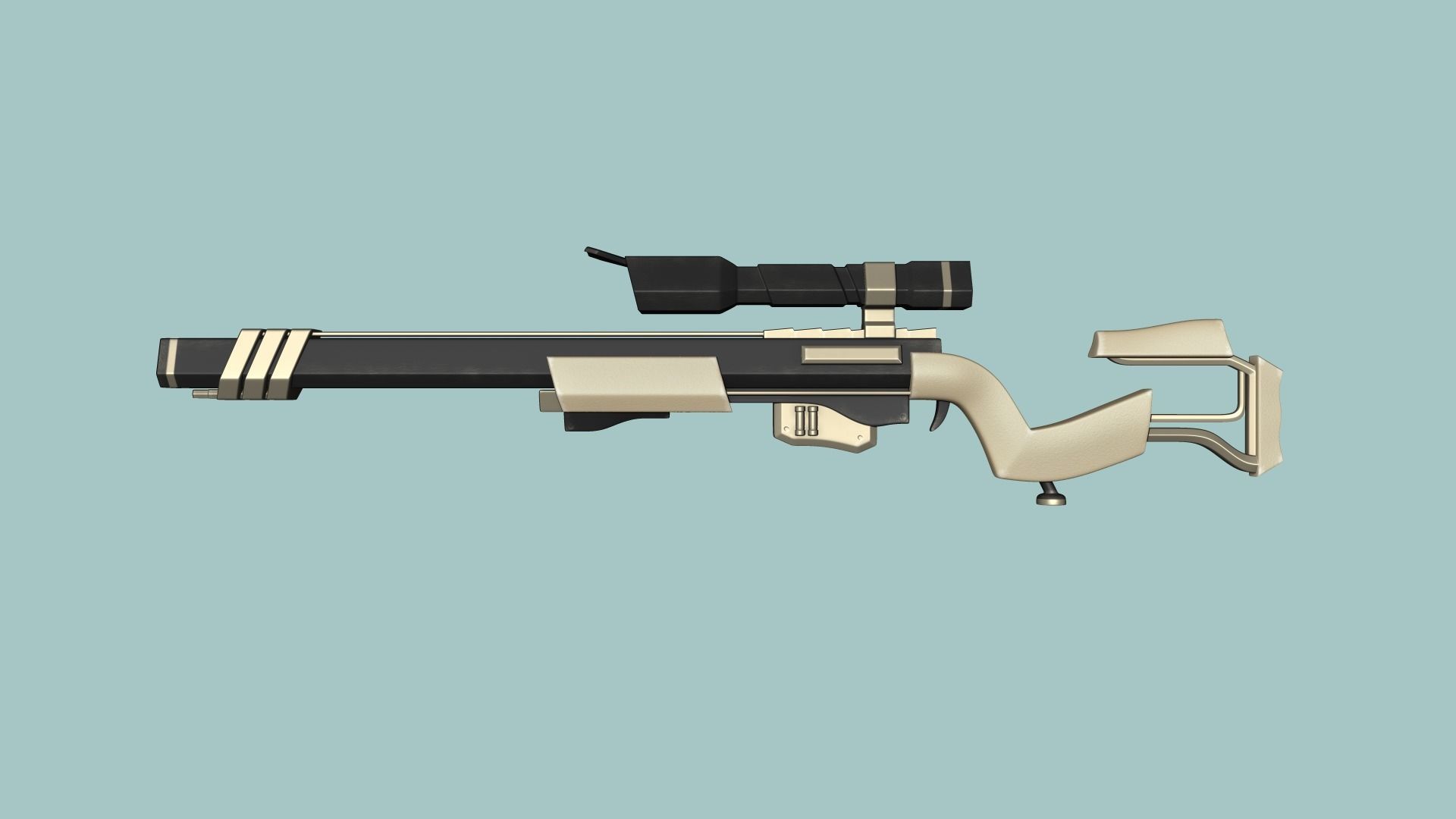 20 Sci-Fi Guns - Weaponry - Rifles Sniper Assault Submachine 3D Model Collection_77