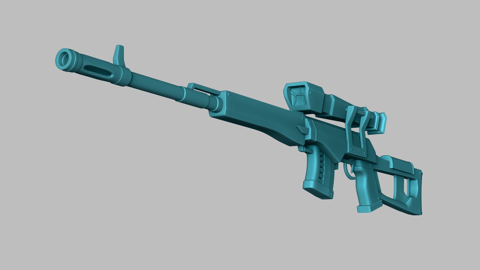20 Sci-Fi Guns - Weaponry - Rifles Sniper Assault Submachine 3D Model Collection_92