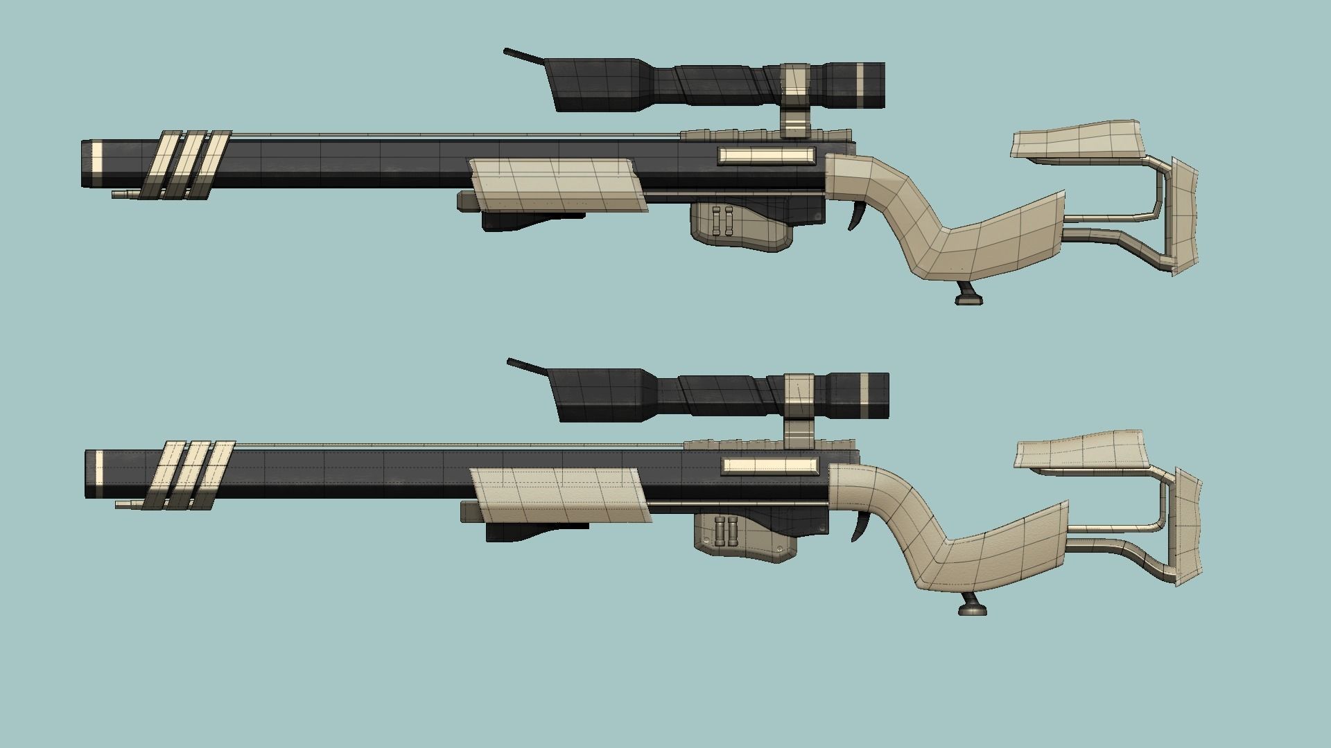 20 Sci-Fi Guns - Weaponry - Rifles Sniper Assault Submachine 3D Model Collection_80