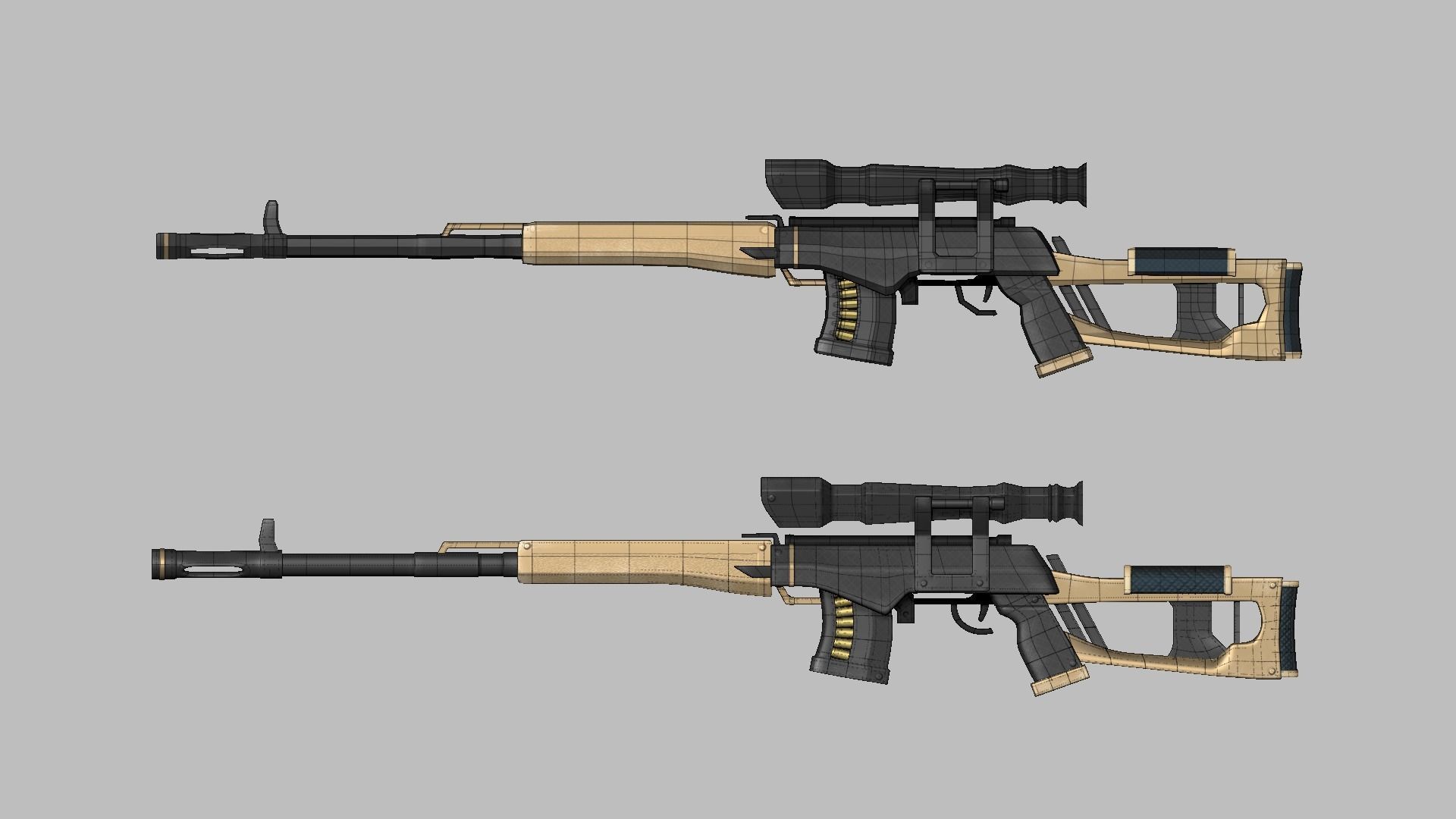 20 Sci-Fi Guns - Weaponry - Rifles Sniper Assault Submachine 3D Model Collection_96