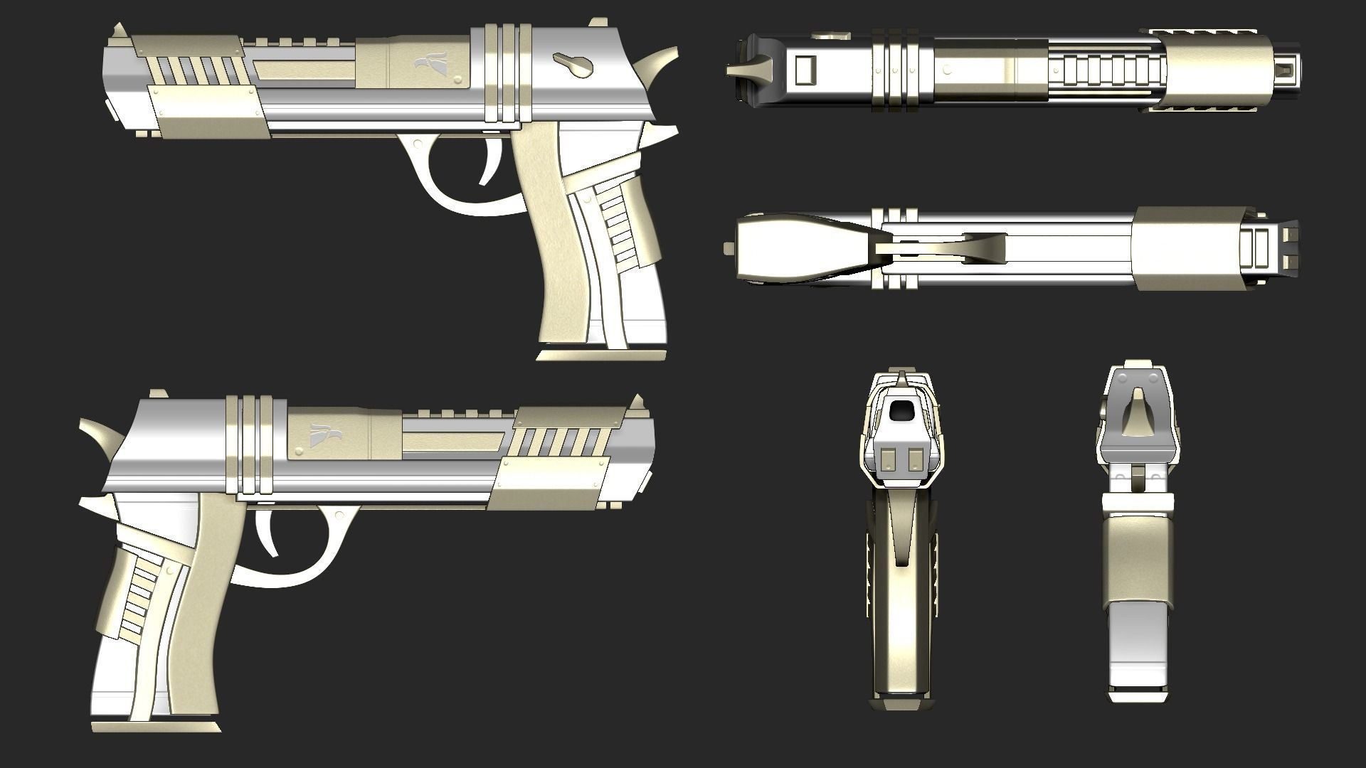 20 Sci-Fi Guns - Weaponry - Rifles Sniper Assault Submachine 3D Model Collection_74