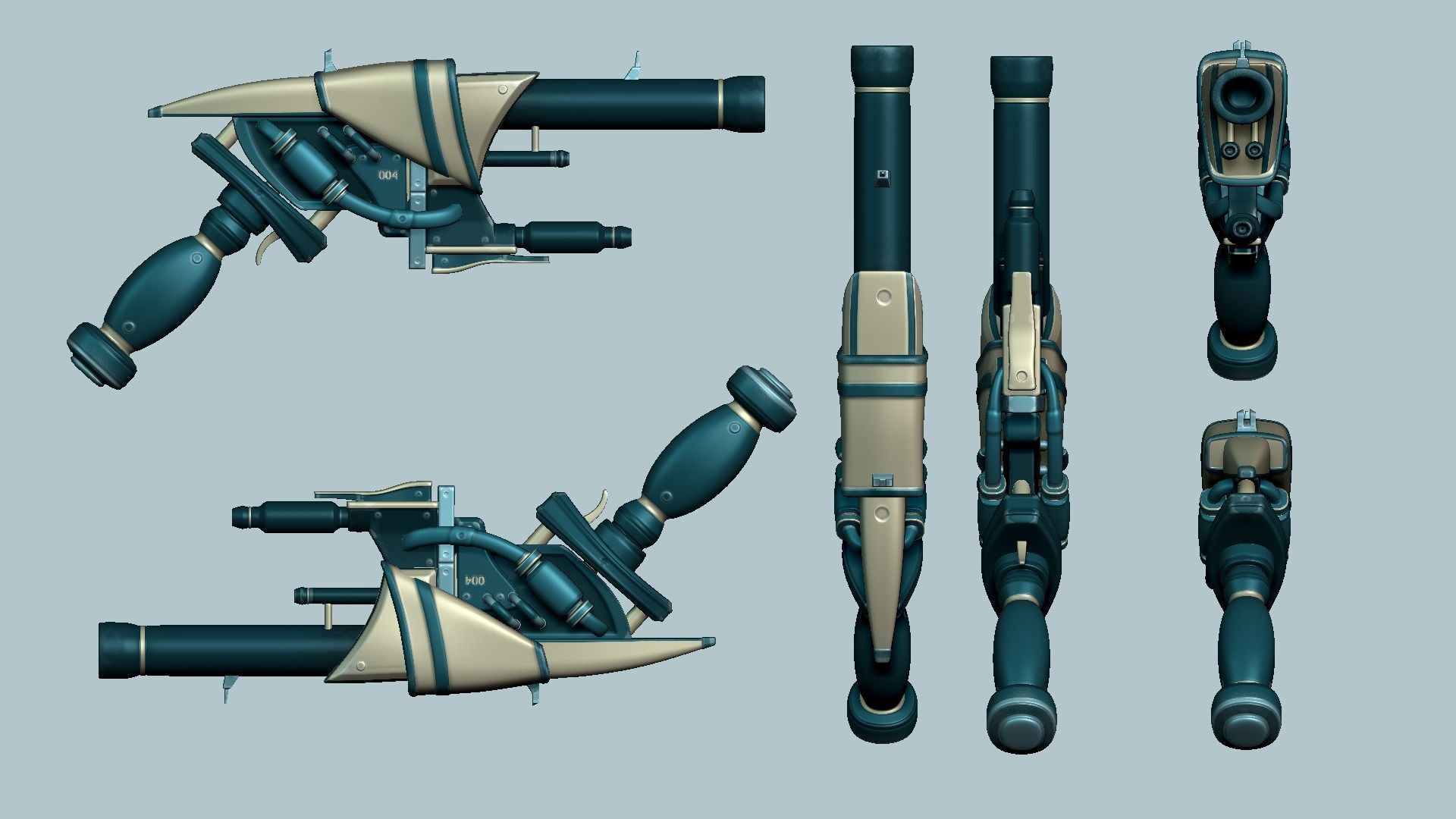 20 Sci-Fi Guns - Weaponry - Rifles Sniper Assault Submachine 3D Model Collection_15