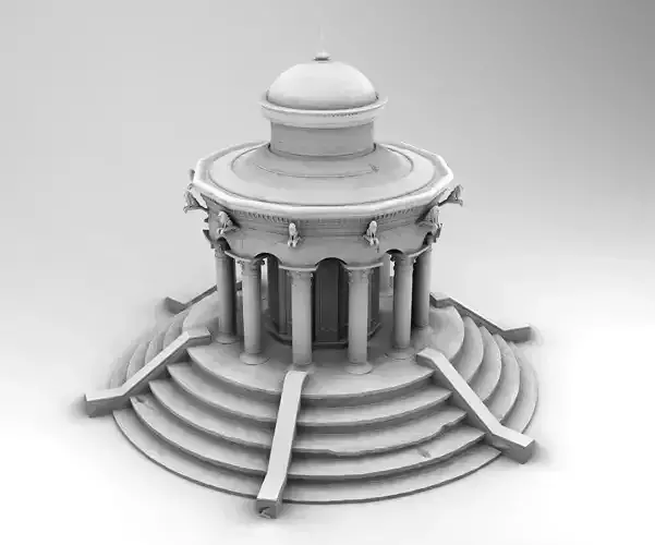 Greek round gazebo 3D print model