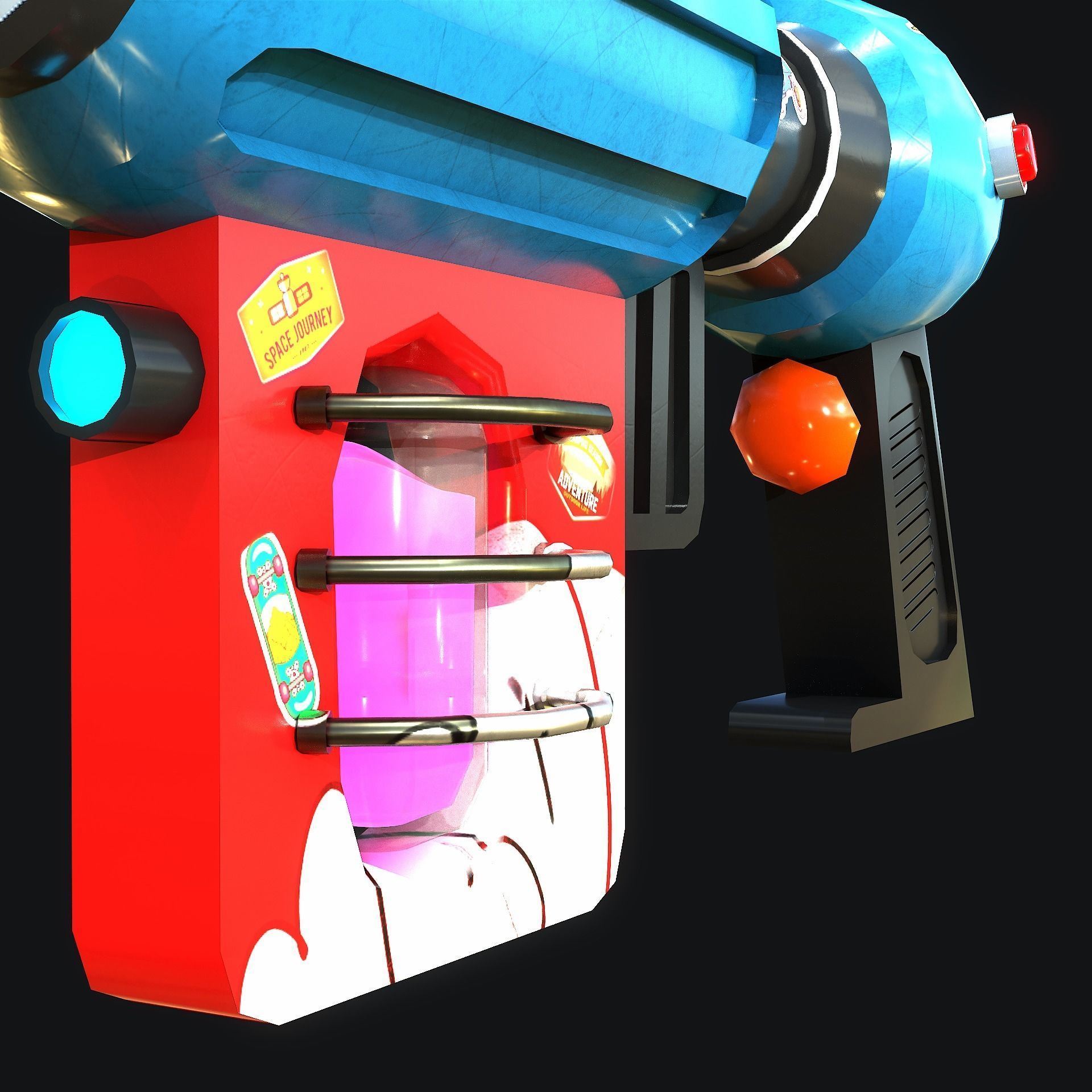 Stylized Toy Gun V2 Low-poly 3D model Low-poly 3D model_13