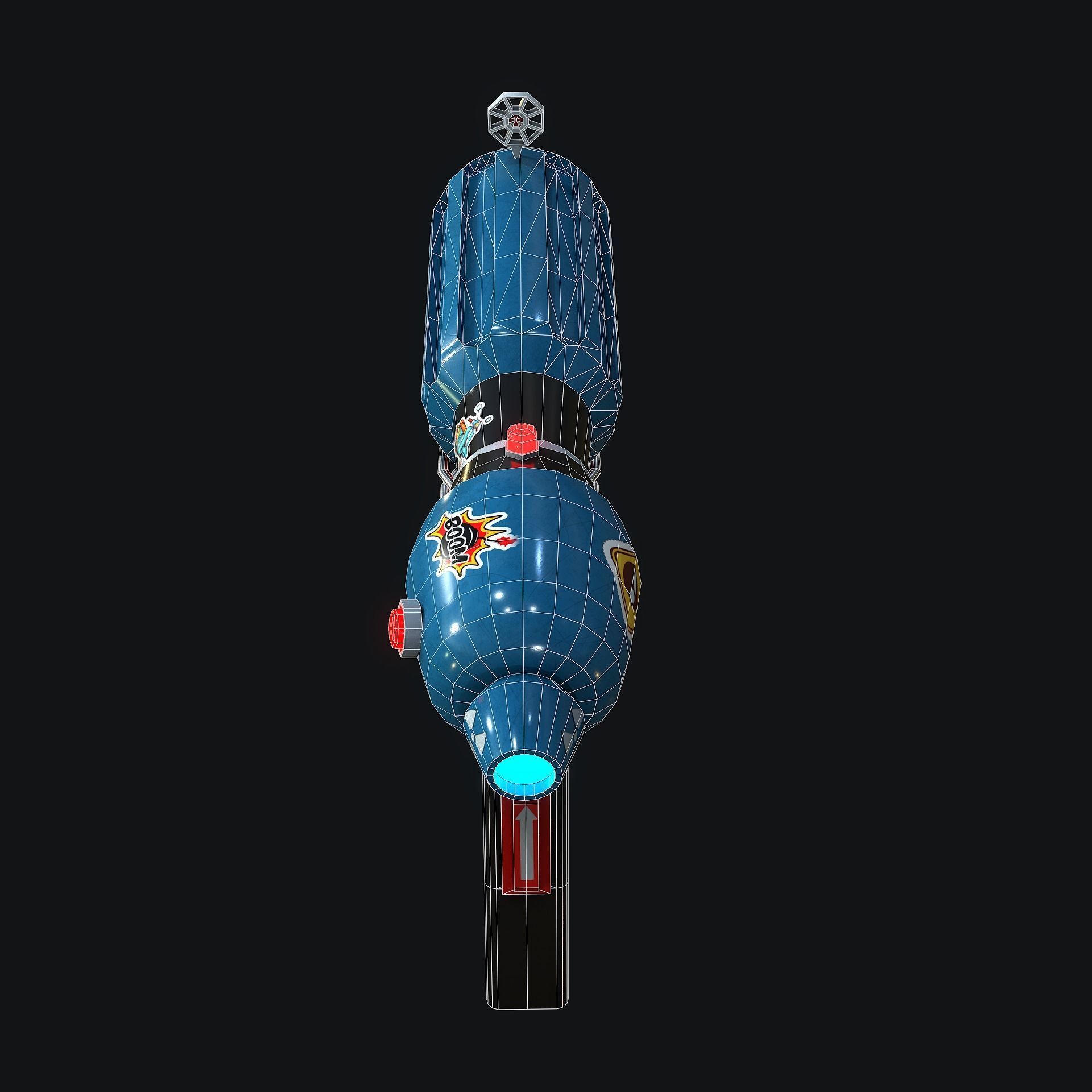 Stylized Toy Gun V2 Low-poly 3D model Low-poly 3D model_2