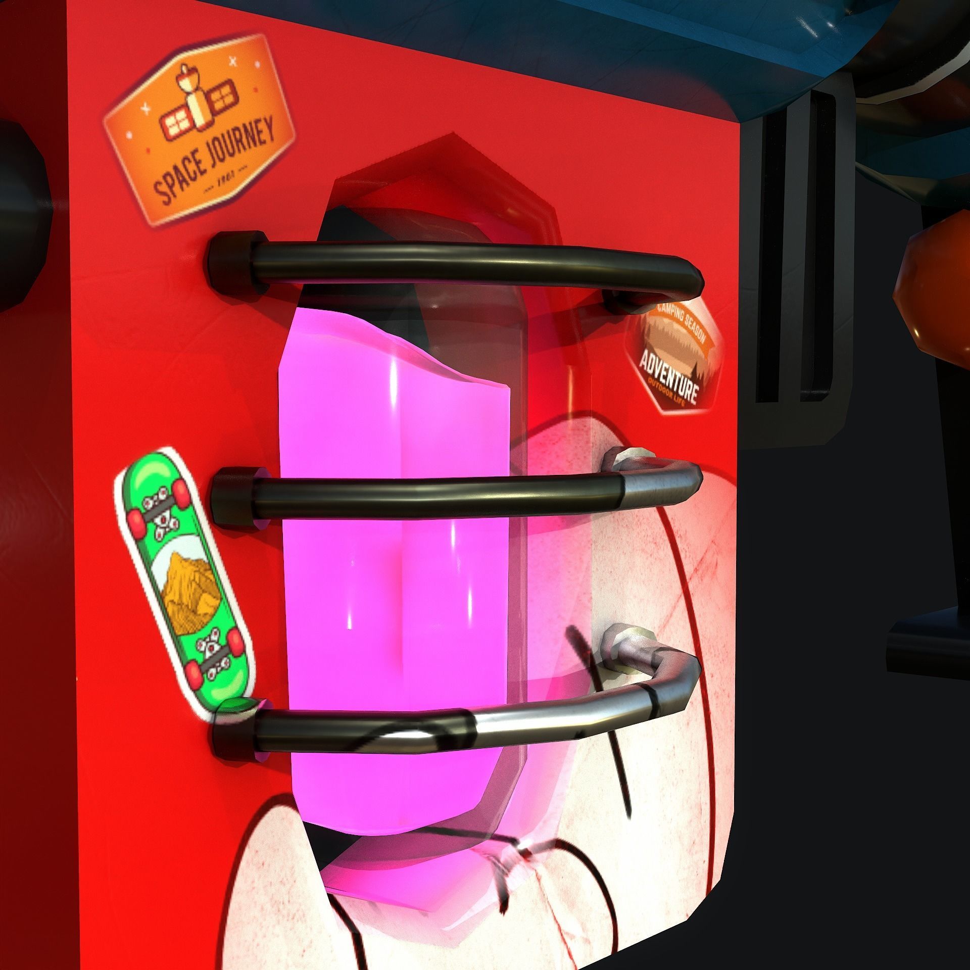 Stylized Toy Gun V2 Low-poly 3D model Low-poly 3D model_14