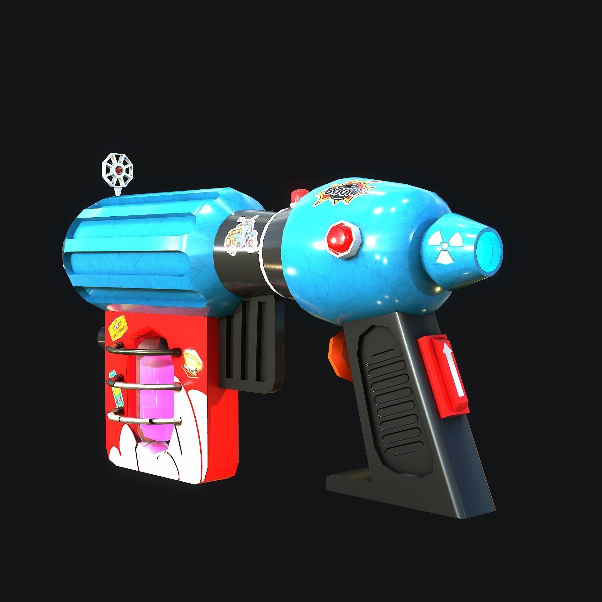 Stylized Toy Gun V2 Low-poly 3D model Low-poly 3D model_11