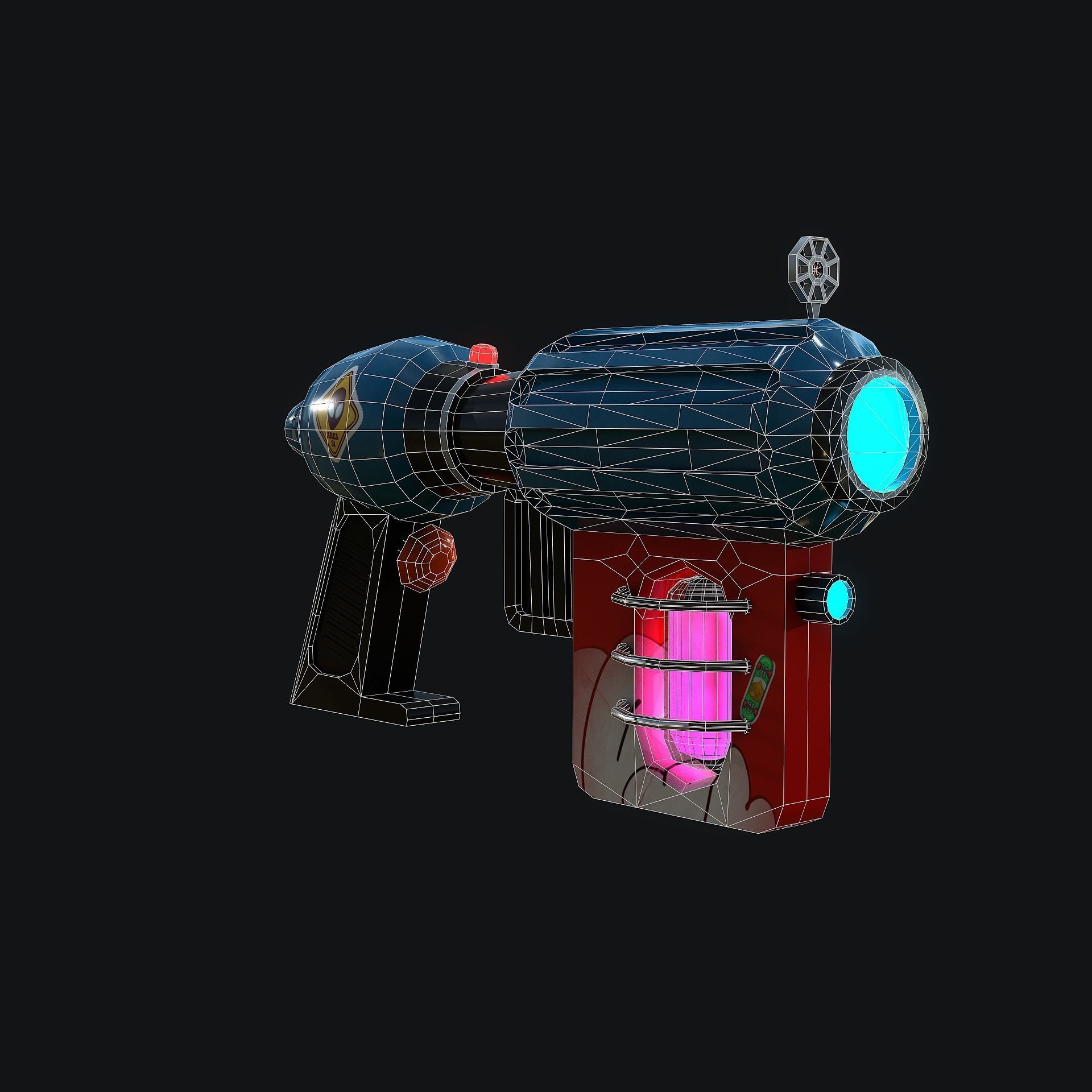 Stylized Toy Gun V2 Low-poly 3D model Low-poly 3D model_3