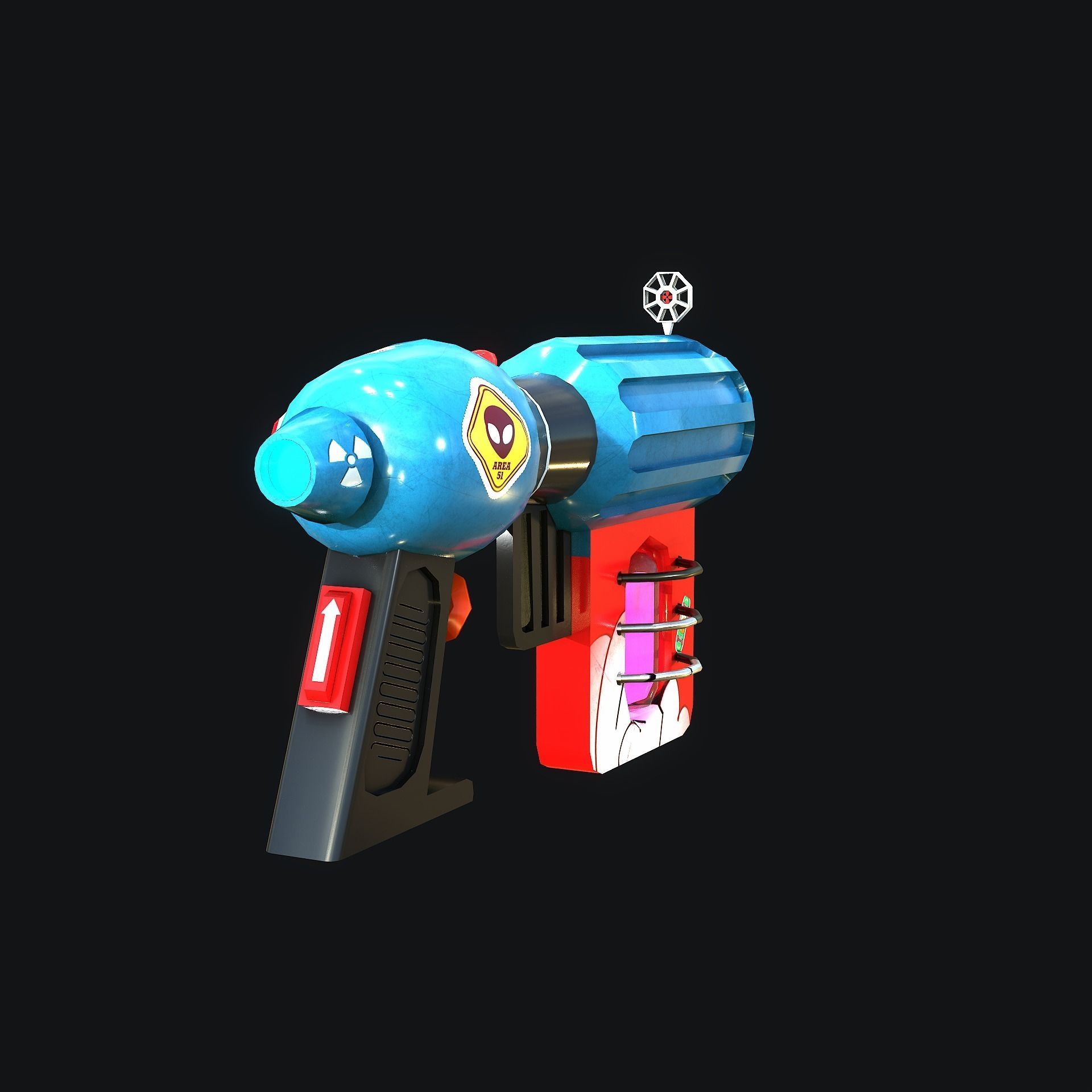 Stylized Toy Gun V2 Low-poly 3D model Low-poly 3D model_9