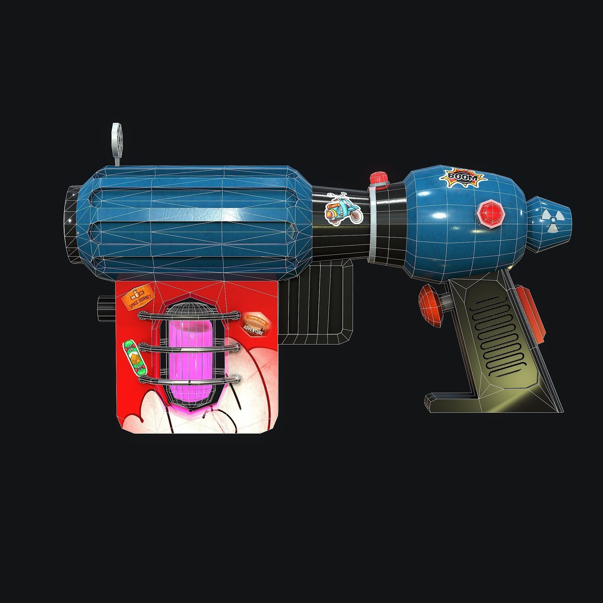 Stylized Toy Gun V2 Low-poly 3D model Low-poly 3D model_7