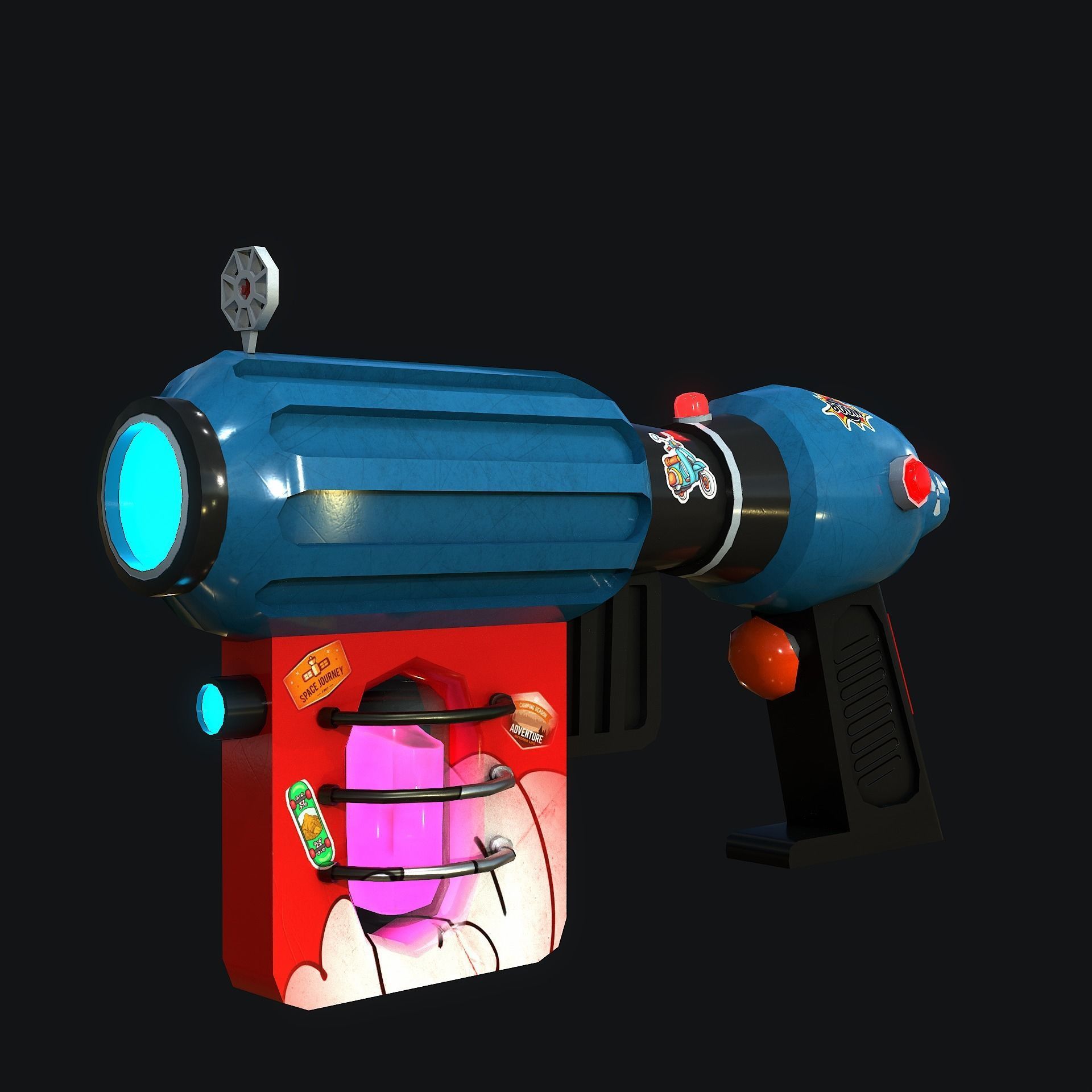 Stylized Toy Gun V2 Low-poly 3D model Low-poly 3D model_4