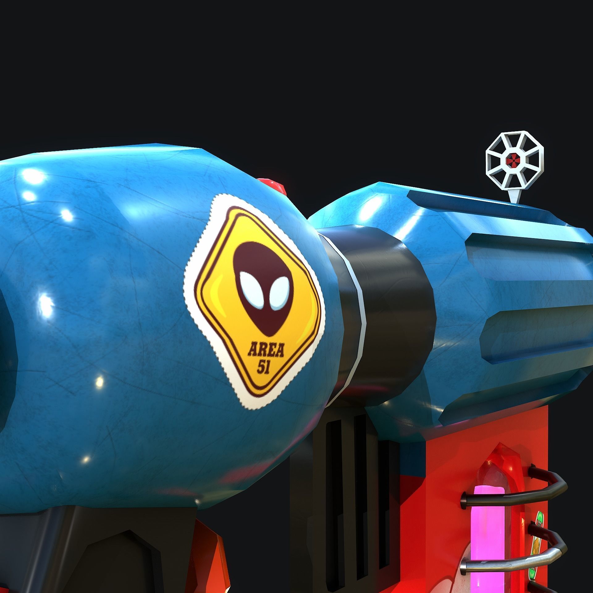 Stylized Toy Gun V2 Low-poly 3D model Low-poly 3D model_12