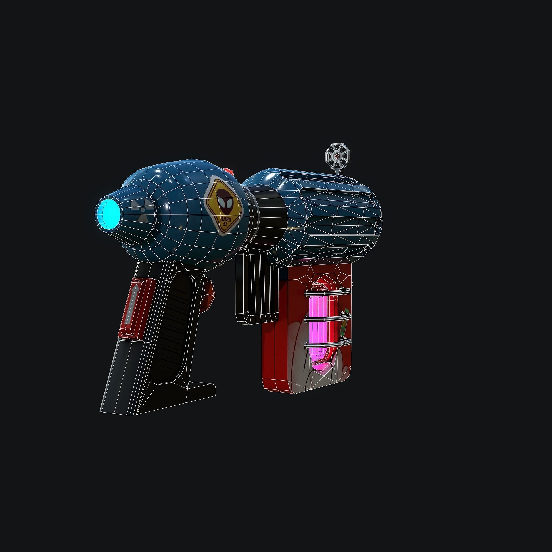 Stylized Toy Gun V2 Low-poly 3D model Low-poly 3D model_6