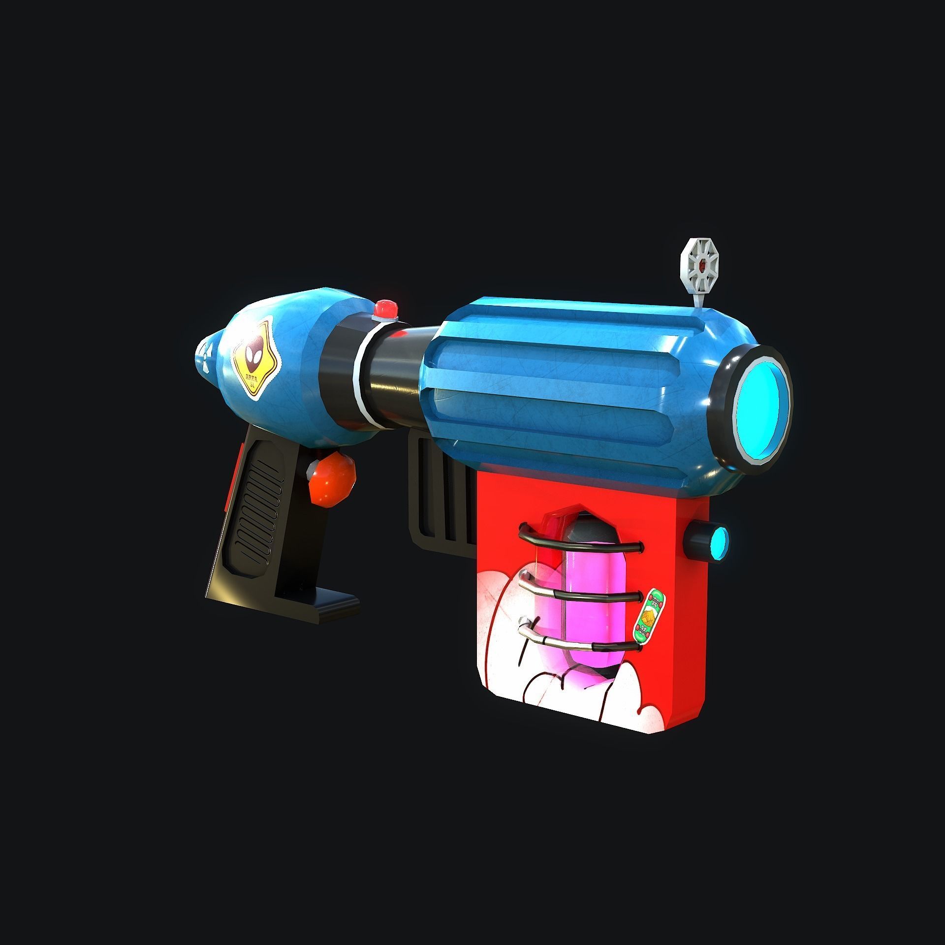 Stylized Toy Gun V2 Low-poly 3D model Low-poly 3D model_8