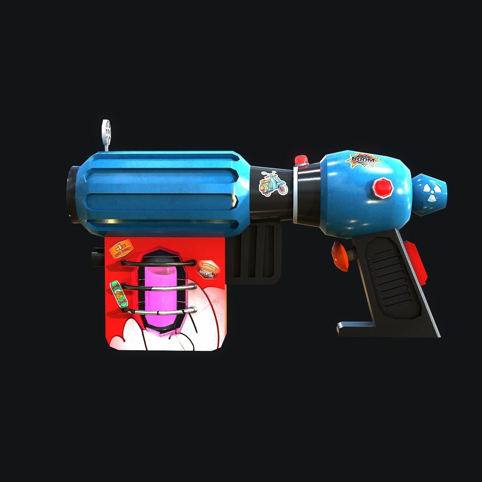 Stylized Toy Gun V2 Low-poly 3D model Low-poly 3D model_10