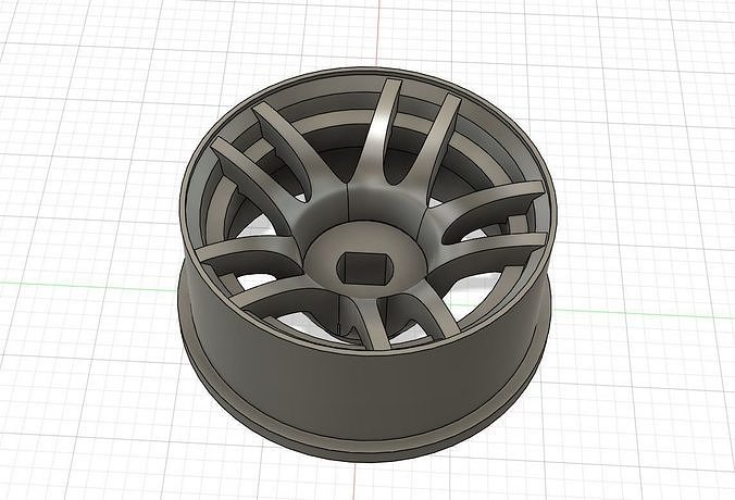 WORK EMOTION CR KIWAMI style 20mm Mini-Z wheels 3D print model