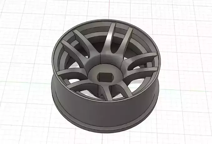 WORK EMOTION CR KIWAMI style 20mm Mini-Z wheels 3D print model