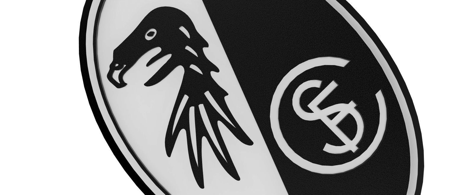 SC Freiburg Wall Sign 3D print model_3