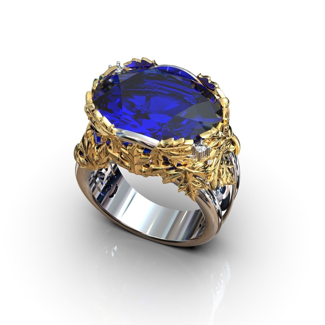 canadian ring with maple leaf 1261 3D print model_12