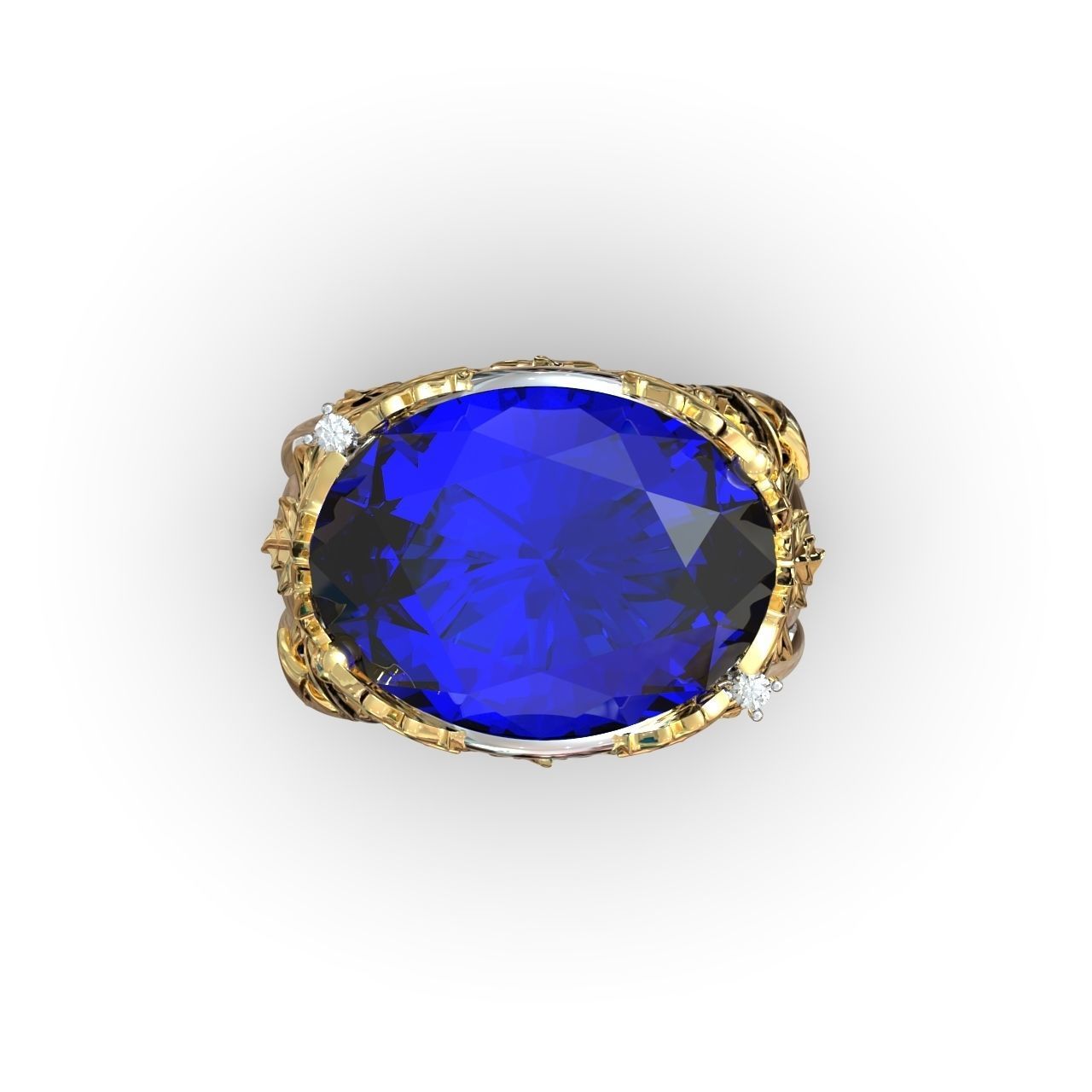 canadian ring with maple leaf 1261 3D print model_40