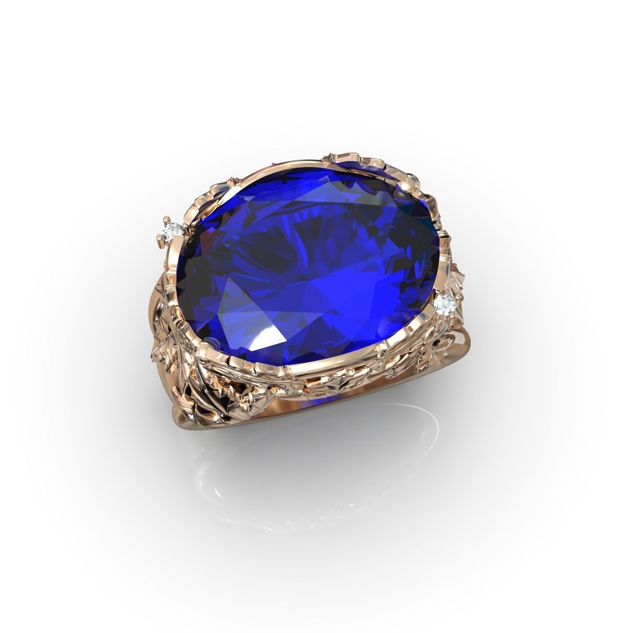 canadian ring with maple leaf 1261 3D print model_22