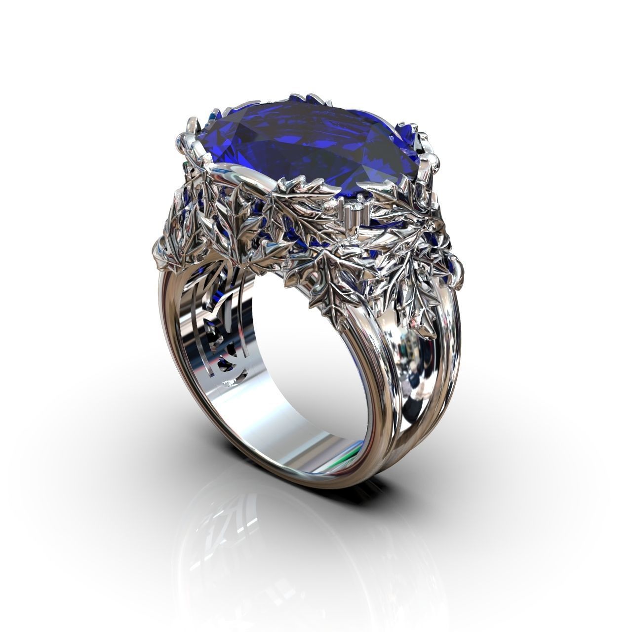 canadian ring with maple leaf 1261 3D print model_13