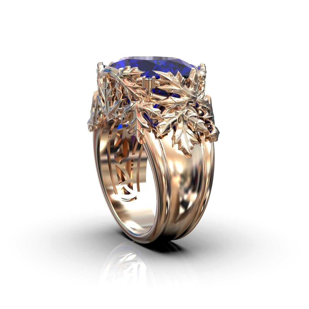 canadian ring with maple leaf 1261 3D print model_20