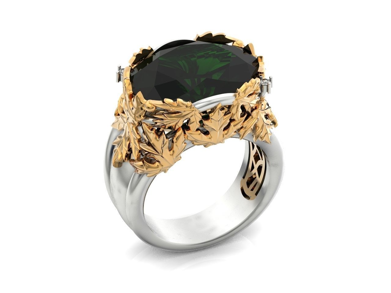 canadian ring with maple leaf 1261 3D print model_37