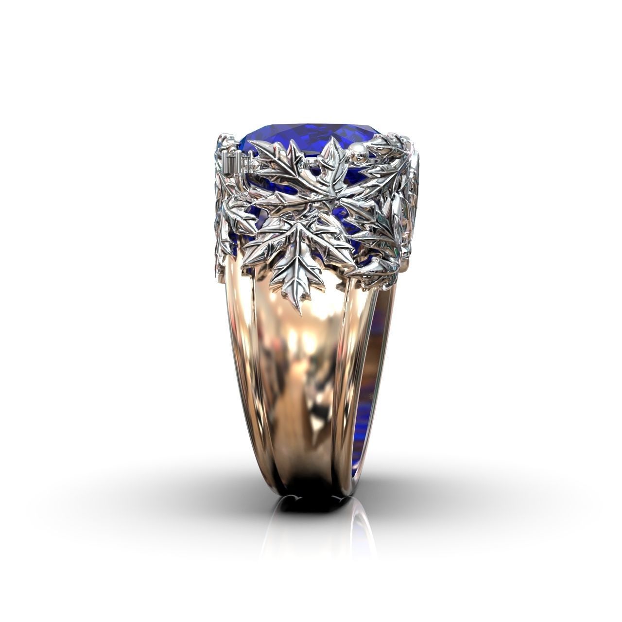 canadian ring with maple leaf 1261 3D print model_25