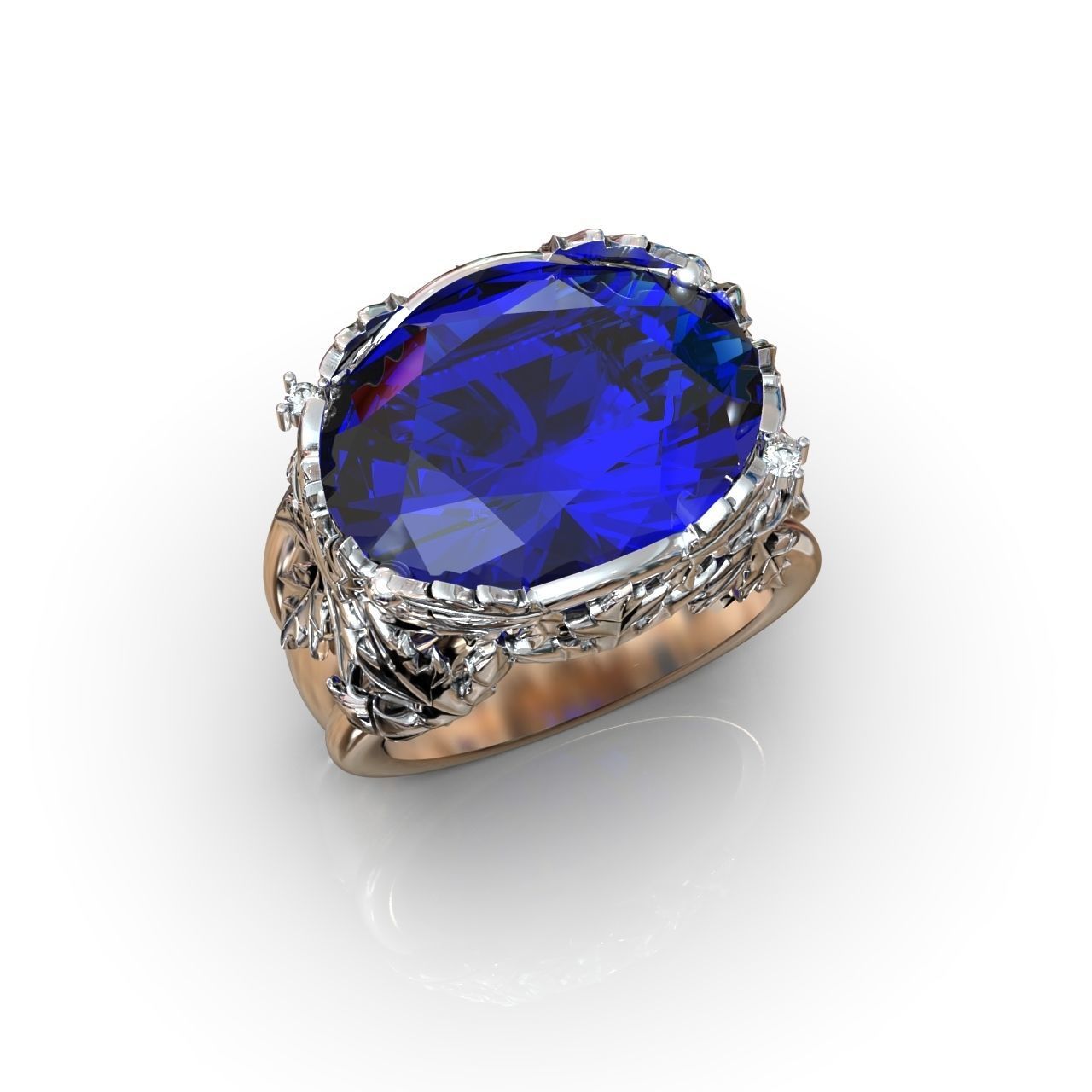 canadian ring with maple leaf 1261 3D print model_24