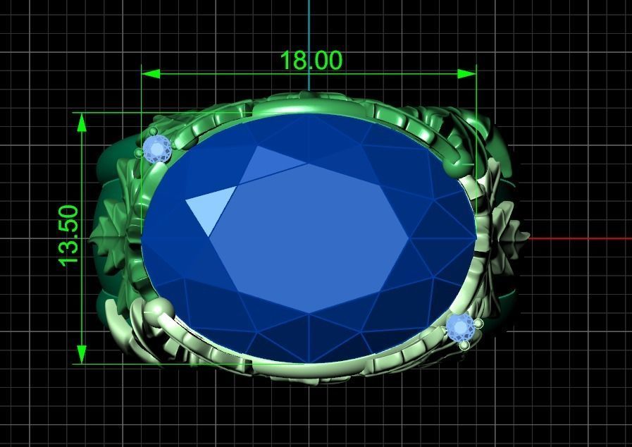 canadian ring with maple leaf 1261 3D print model_7