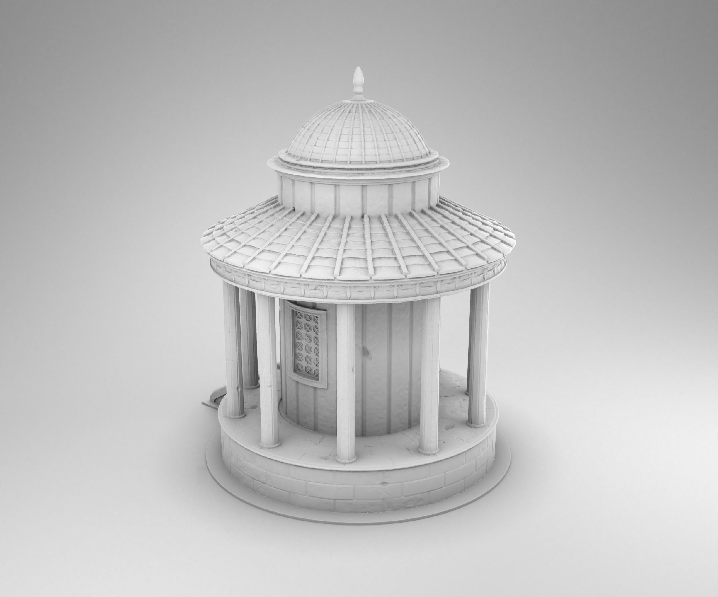 Small Greek temple 3D print model_2