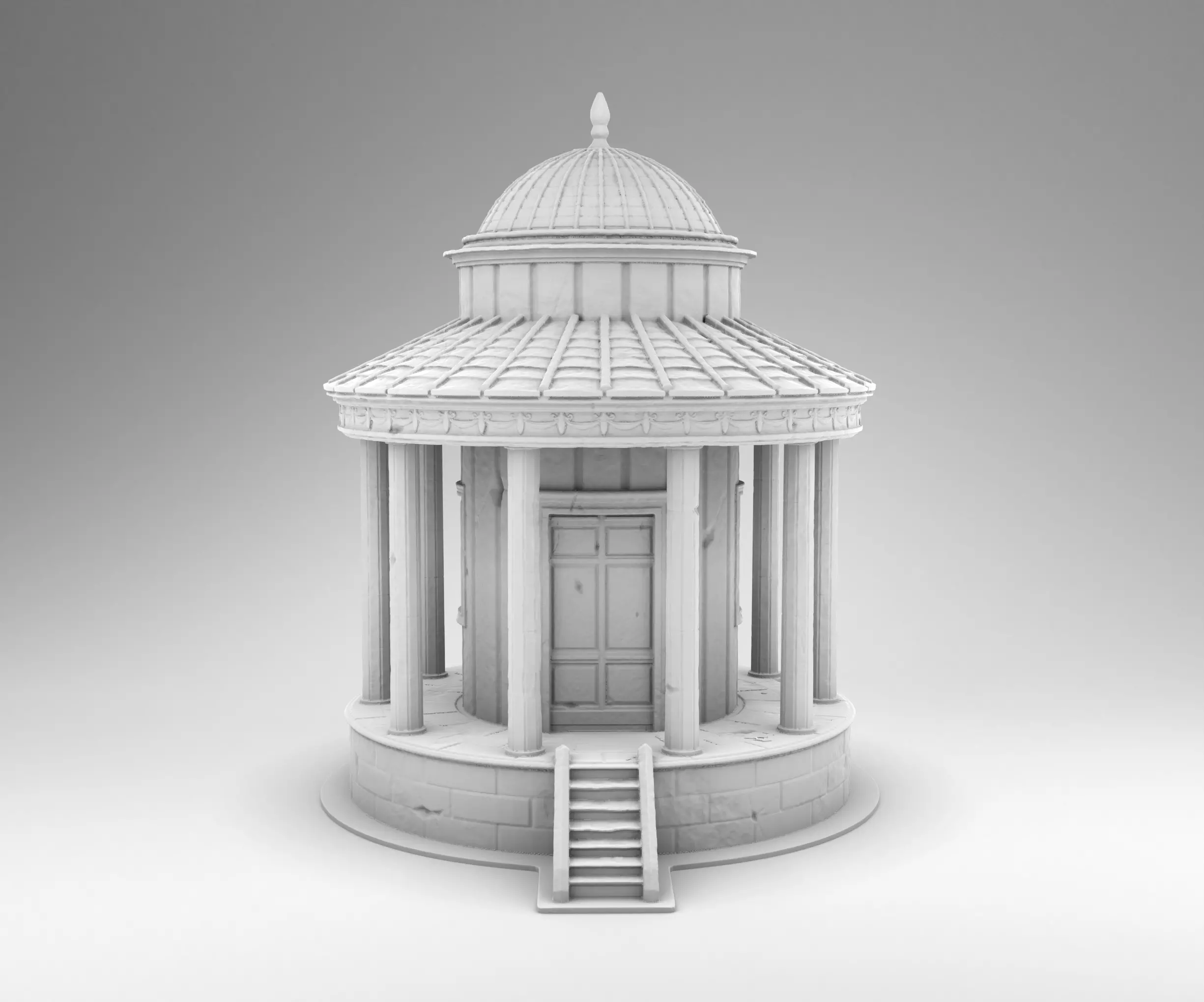 Small Greek temple 3D print model_0
