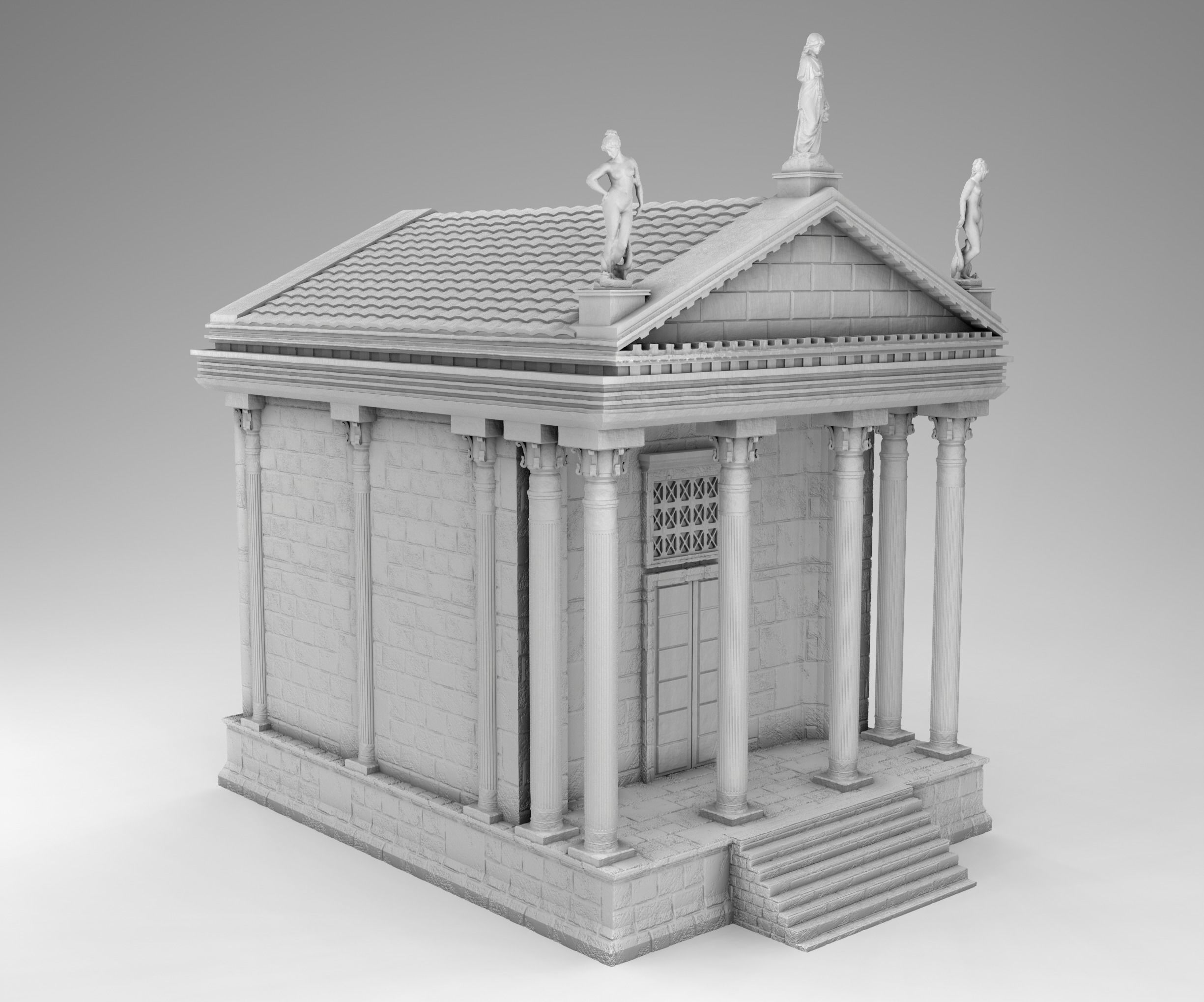 Ancient Greek Temple 3D print model_1