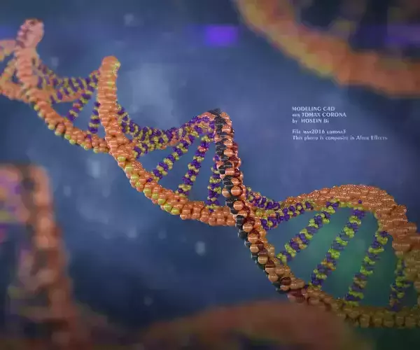 DNA circular 3D model