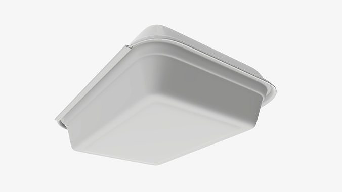 Take away lunch polystyrene box 03 closed 3D model 7