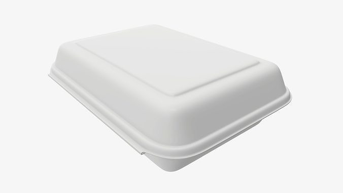 Take away lunch polystyrene box 03 closed 3D model 6