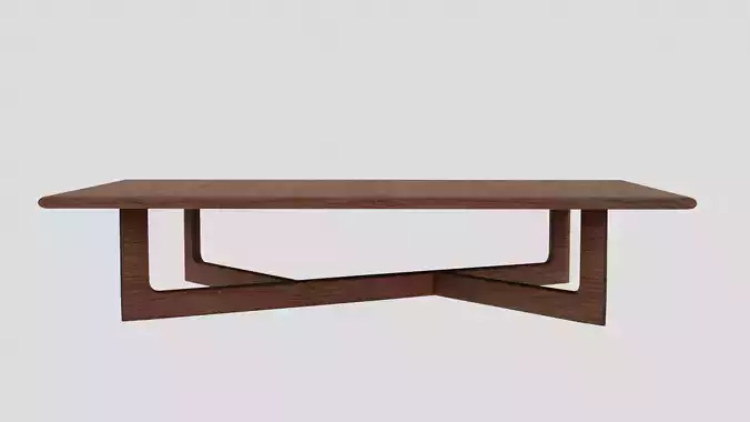 Table modern coffee with wooden legs