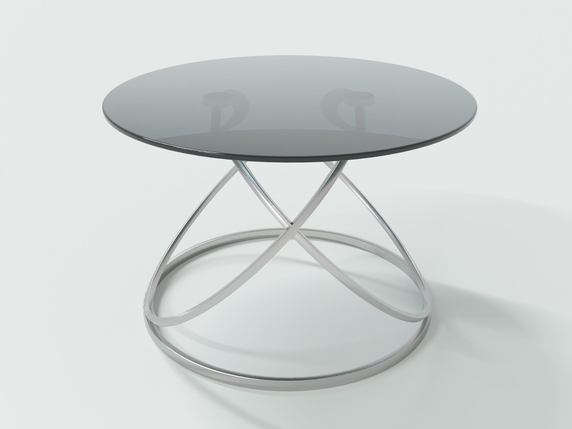 Glass Table 3D model_2
