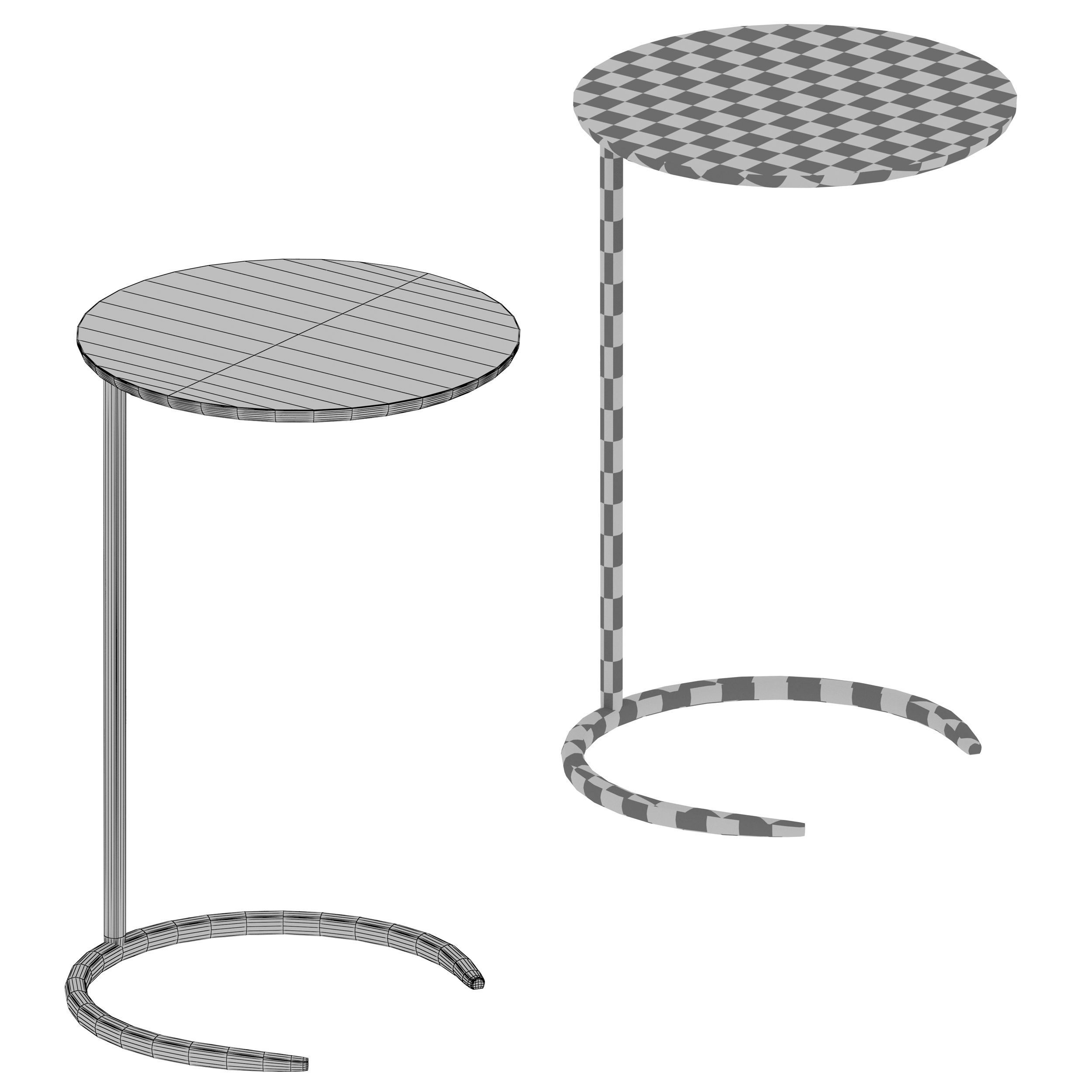 Azura Brass C-Table Crate and Barrel 3D model_10