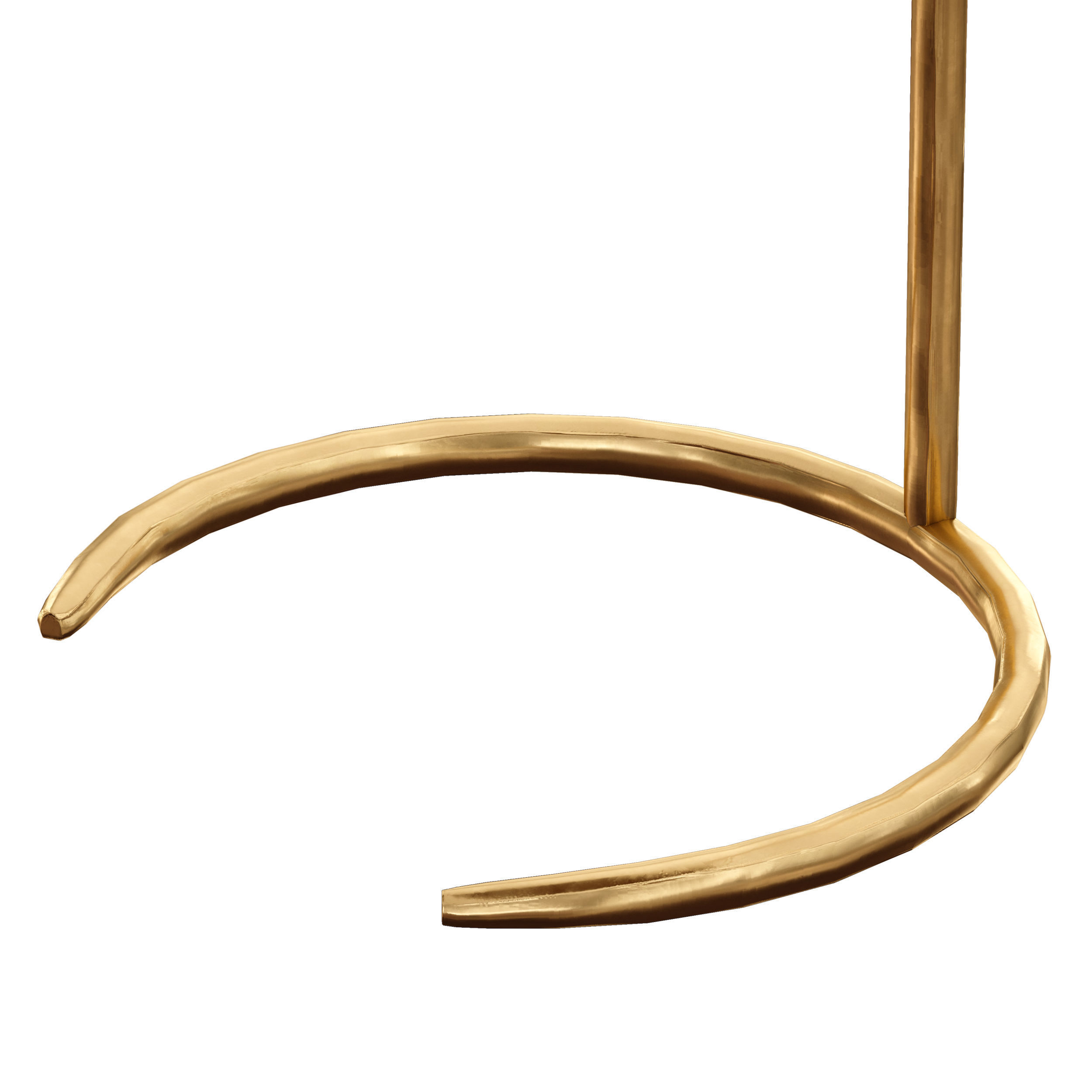 Azura Brass C-Table Crate and Barrel 3D model_9