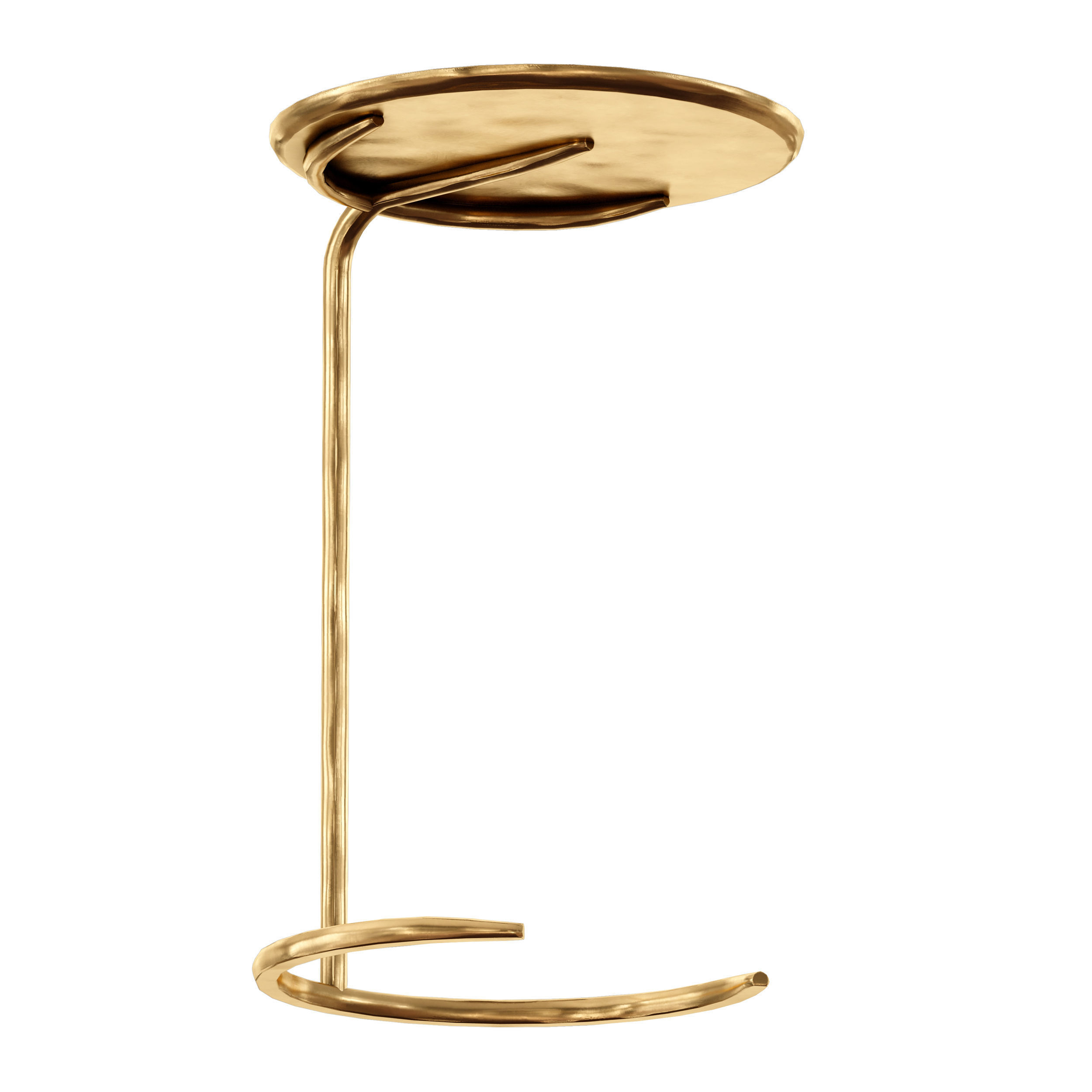 Azura Brass C-Table Crate and Barrel 3D model_1