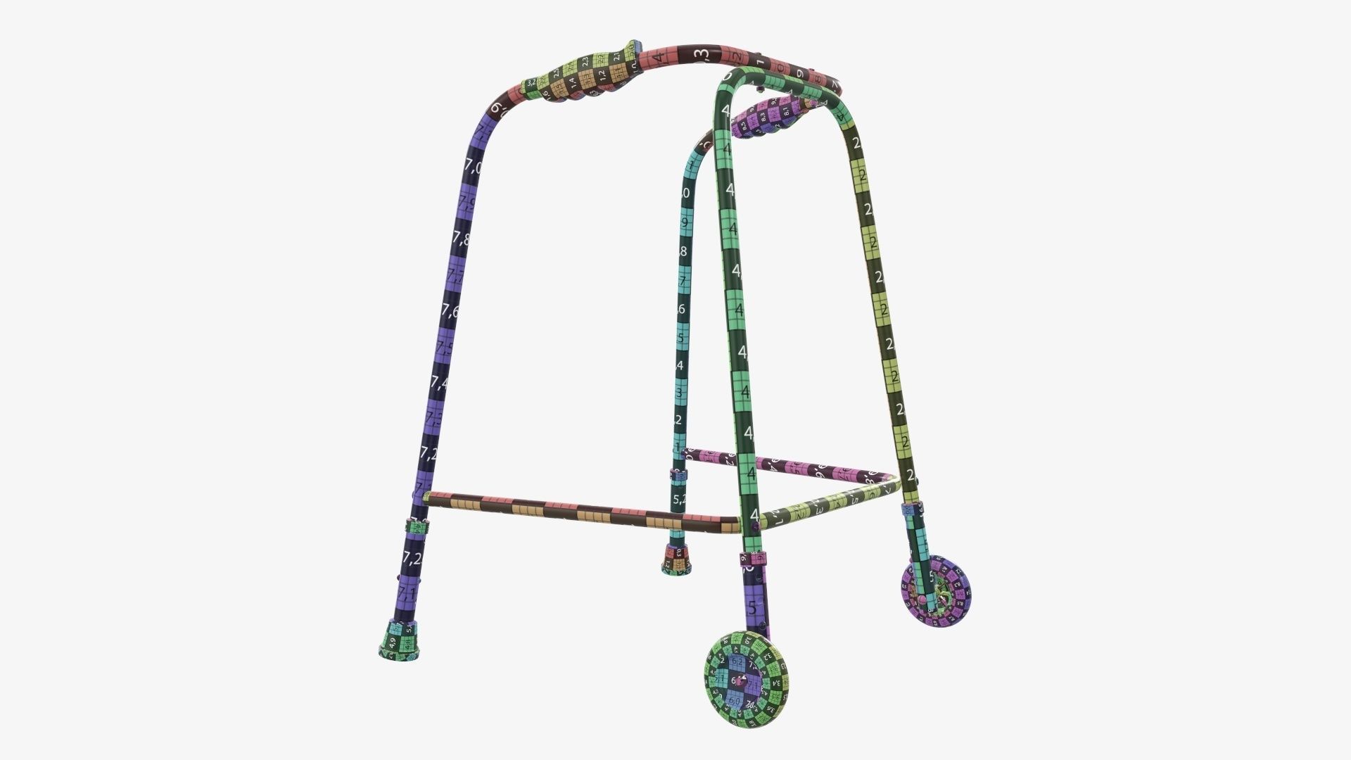 Walker with wheels 3D model_20