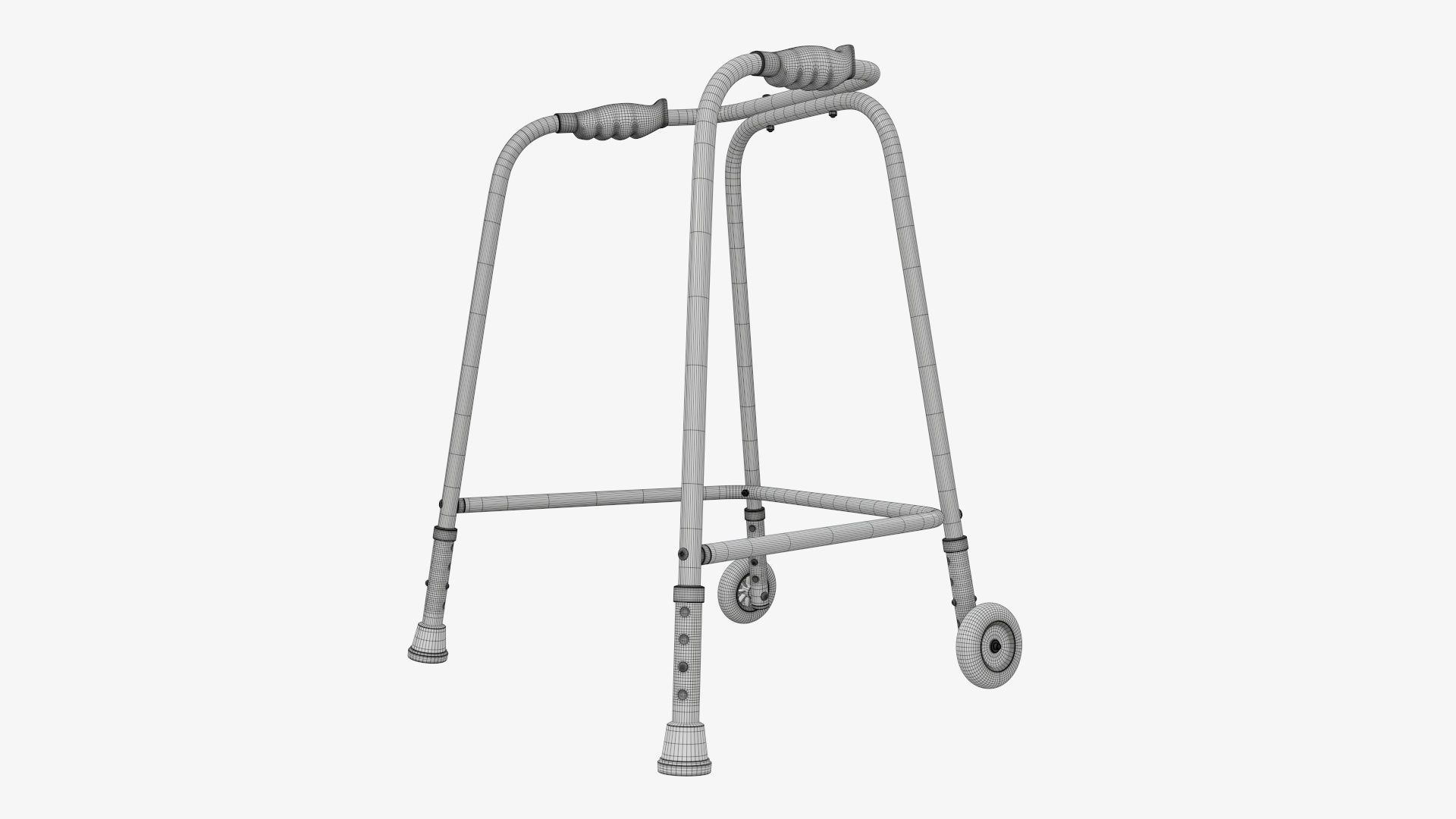 Walker with wheels 3D model_11