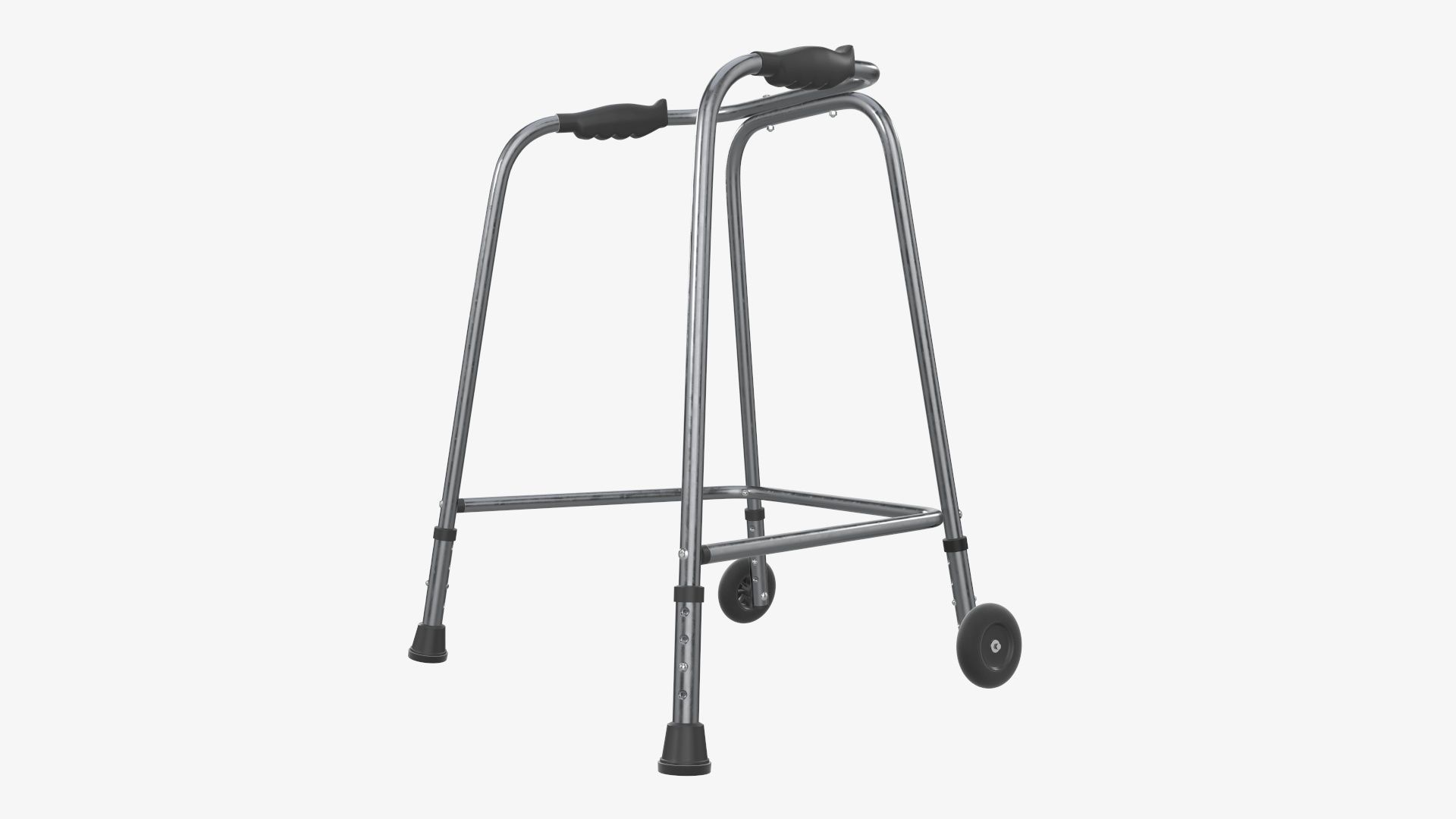 Walker with wheels 3D model_1