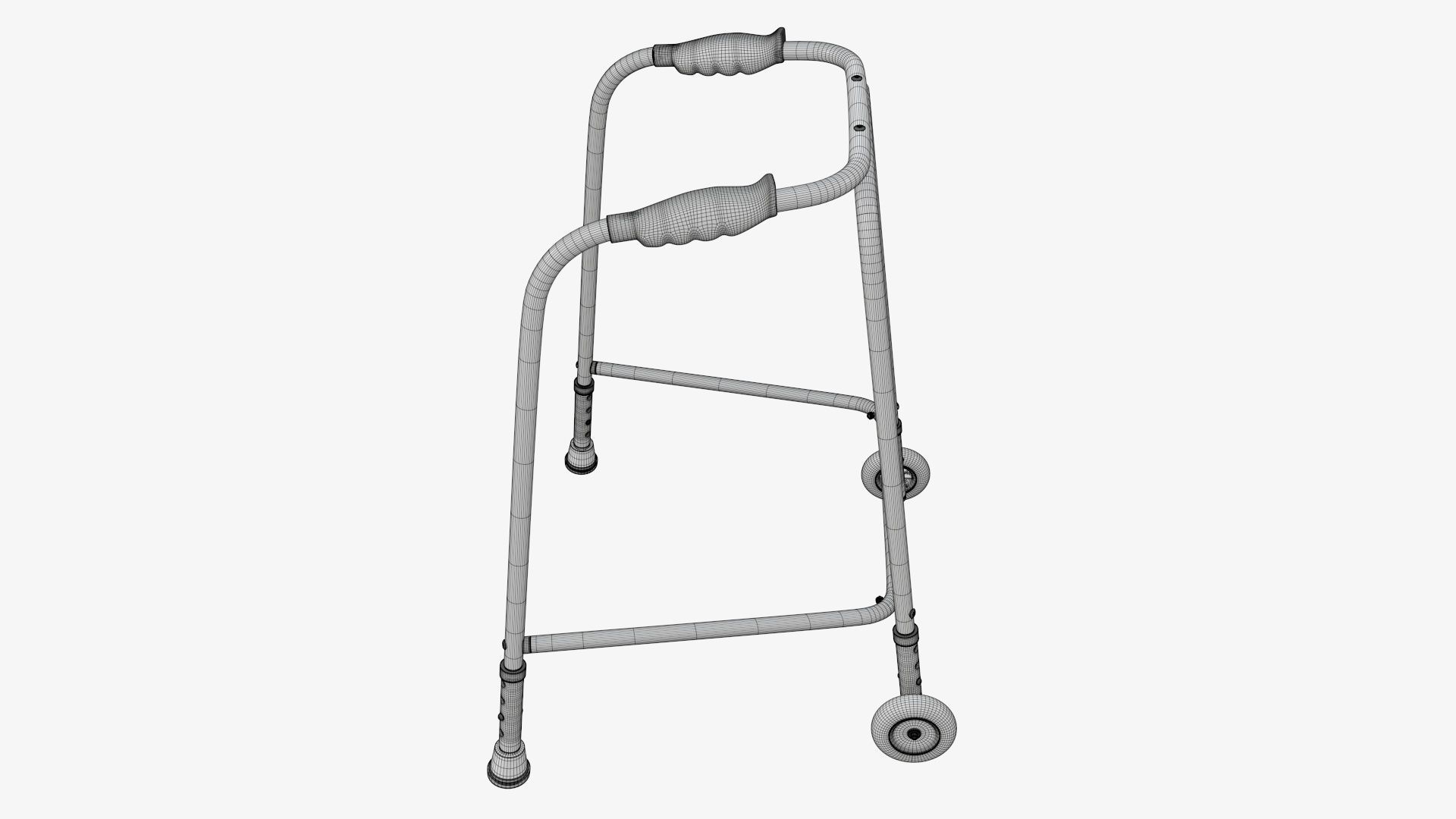 Walker with wheels 3D model_14