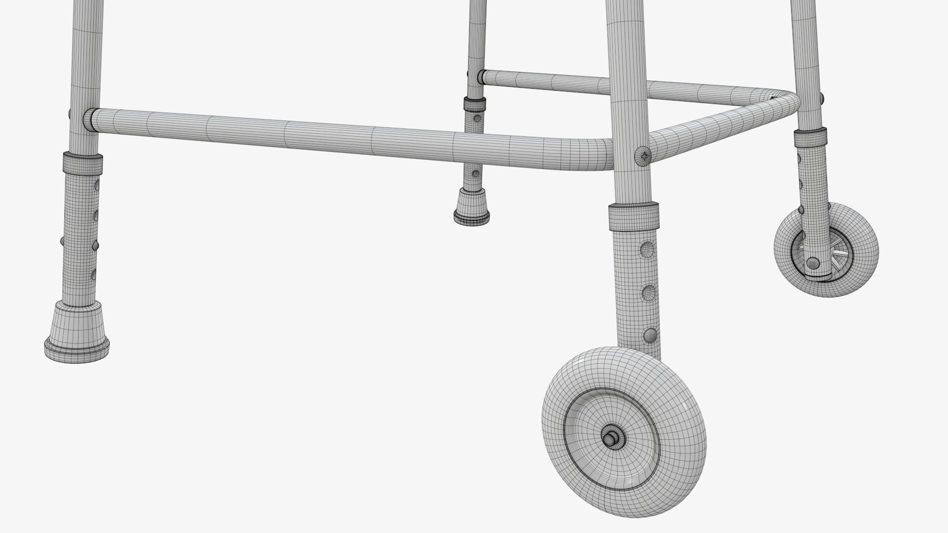 Walker with wheels 3D model_17