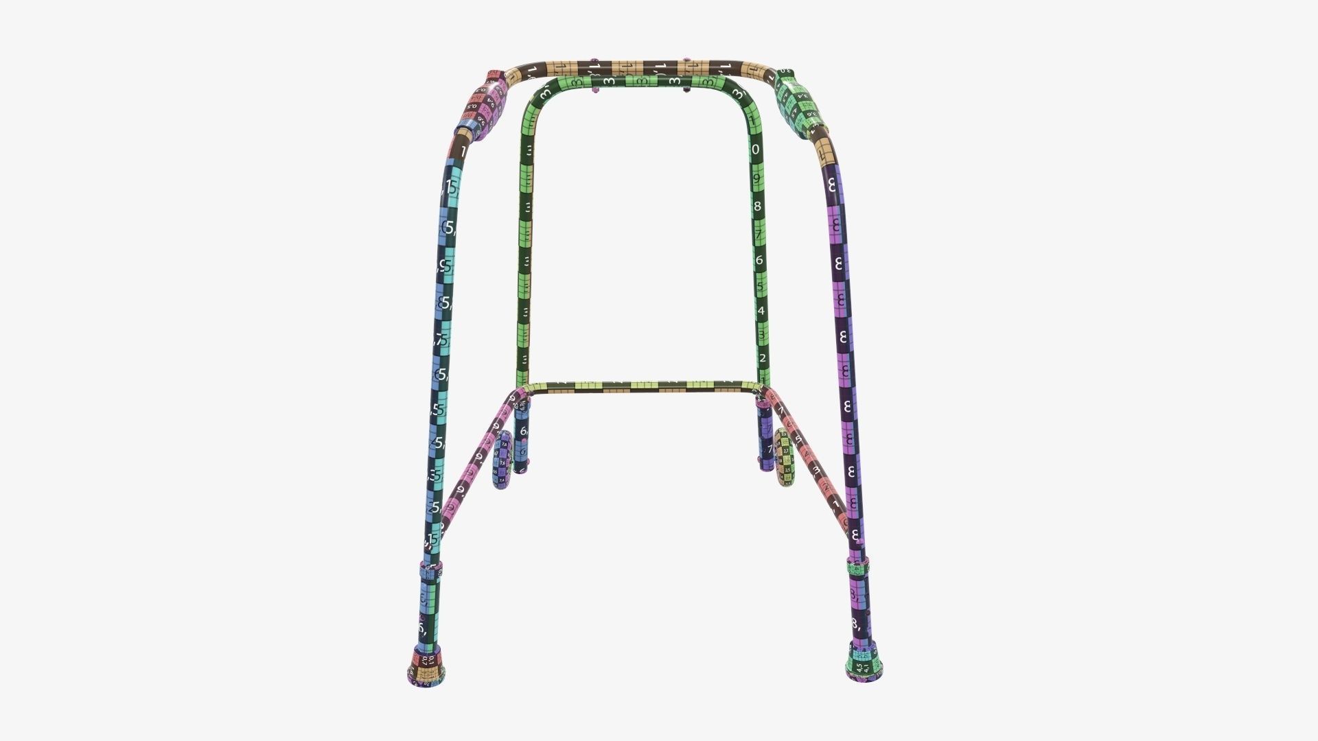 Walker with wheels 3D model_22