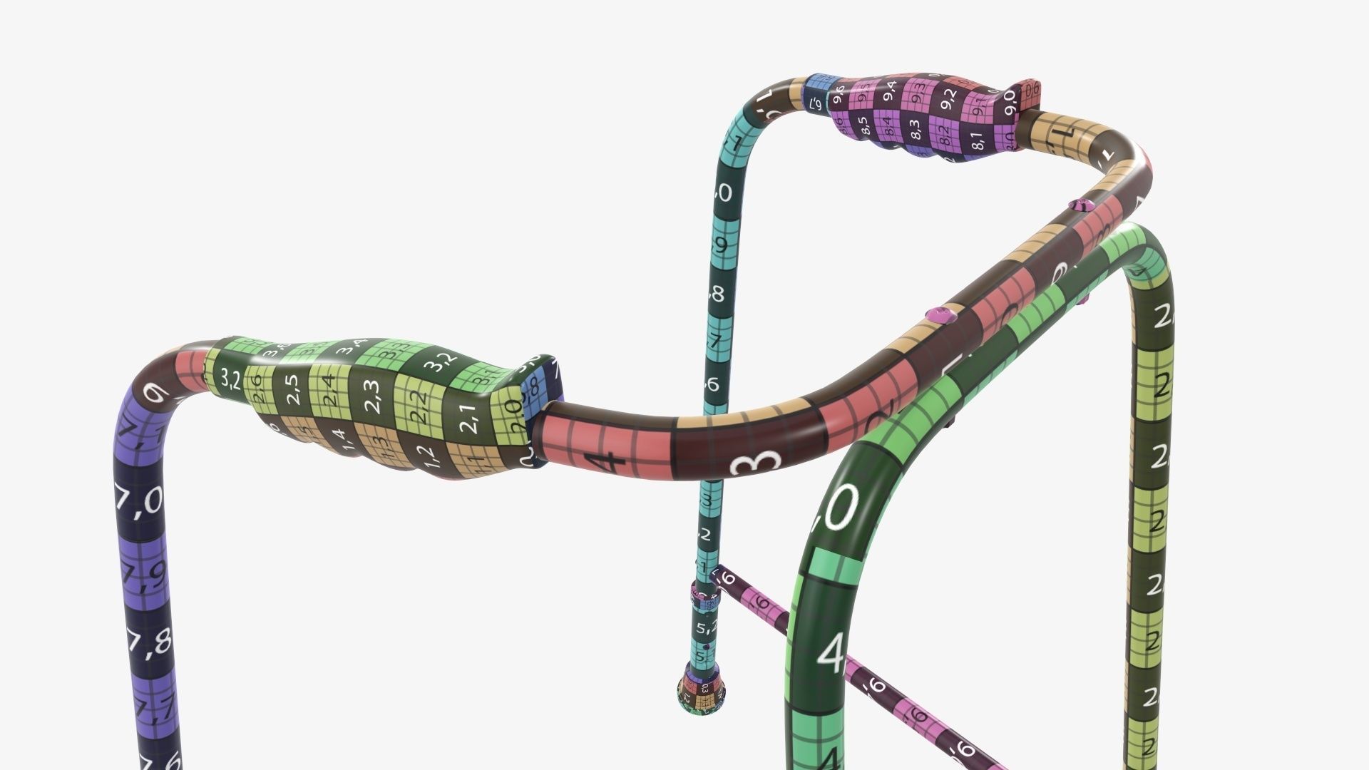 Walker with wheels 3D model_25